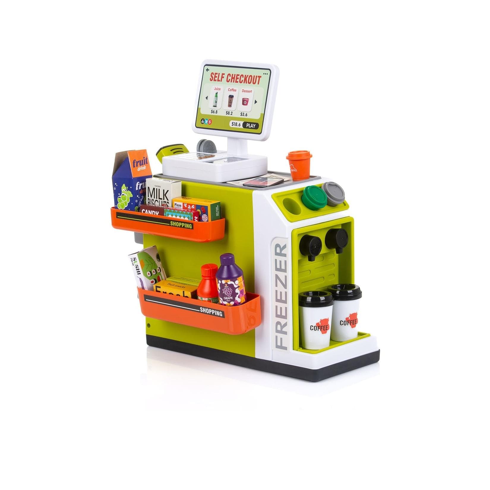 Chipolino Spielzeug Supermarkt 46-teilig mit Kasse & Scanner
