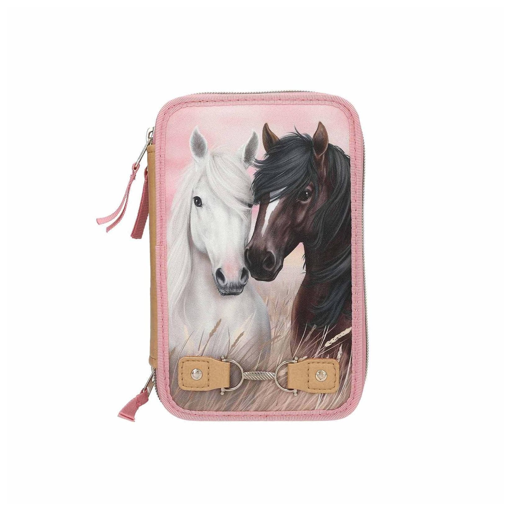 Depesche Federtasche Miss Melody Dusty Rose 3-Fach mit Stiften