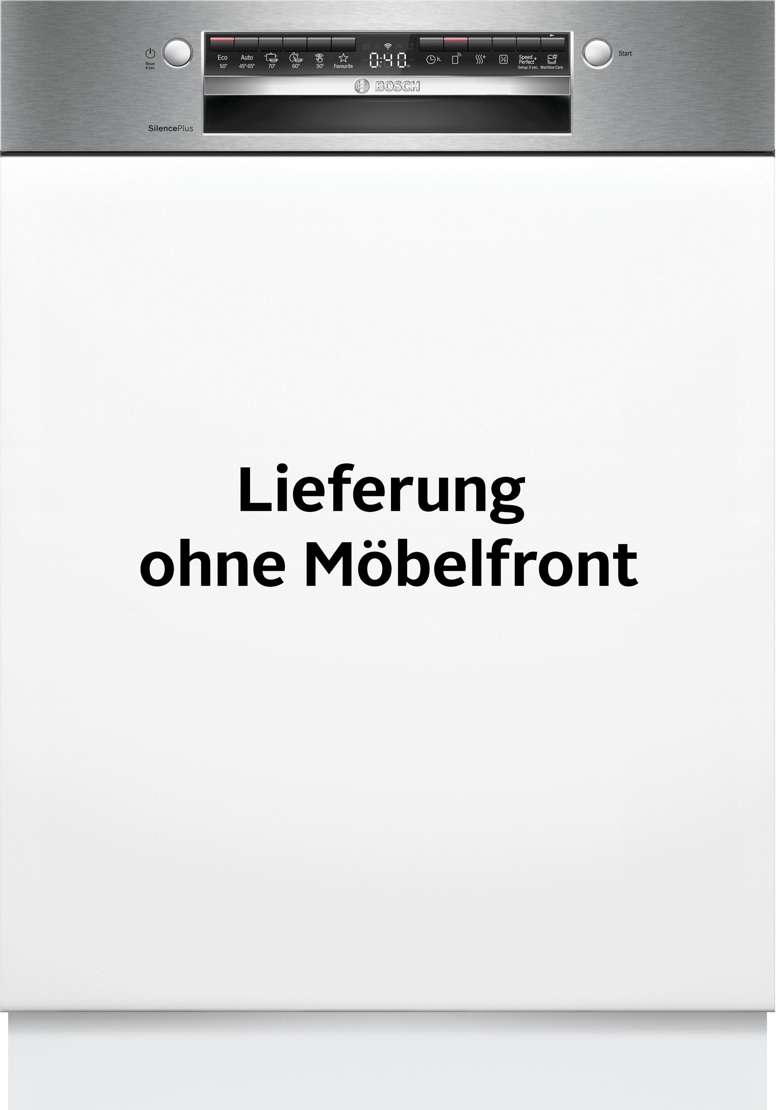 Bosch teilintegrierbarer Geschirrspüler SMI4ECS28E Silber