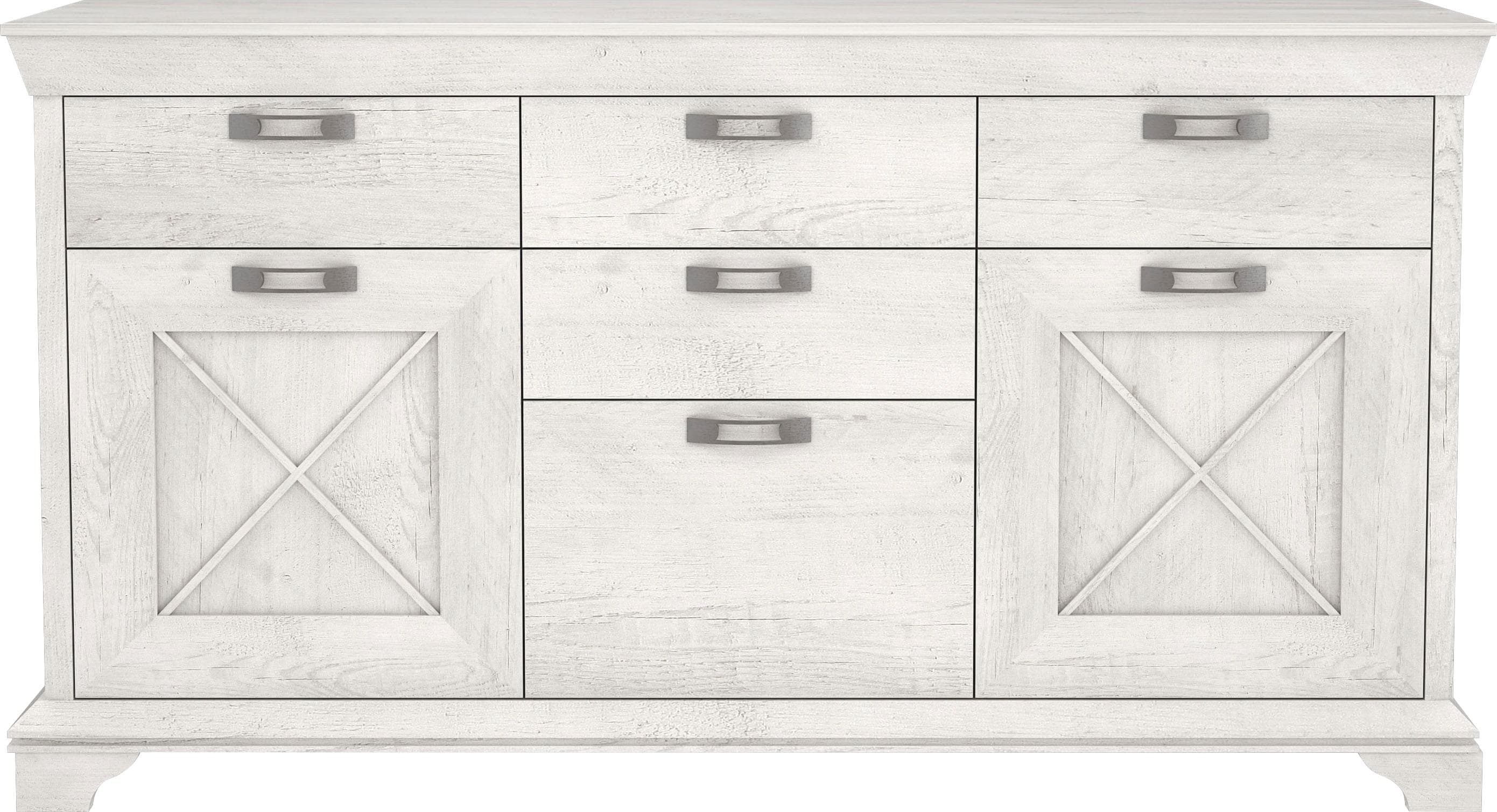 Weißes & Beige Sideboard
