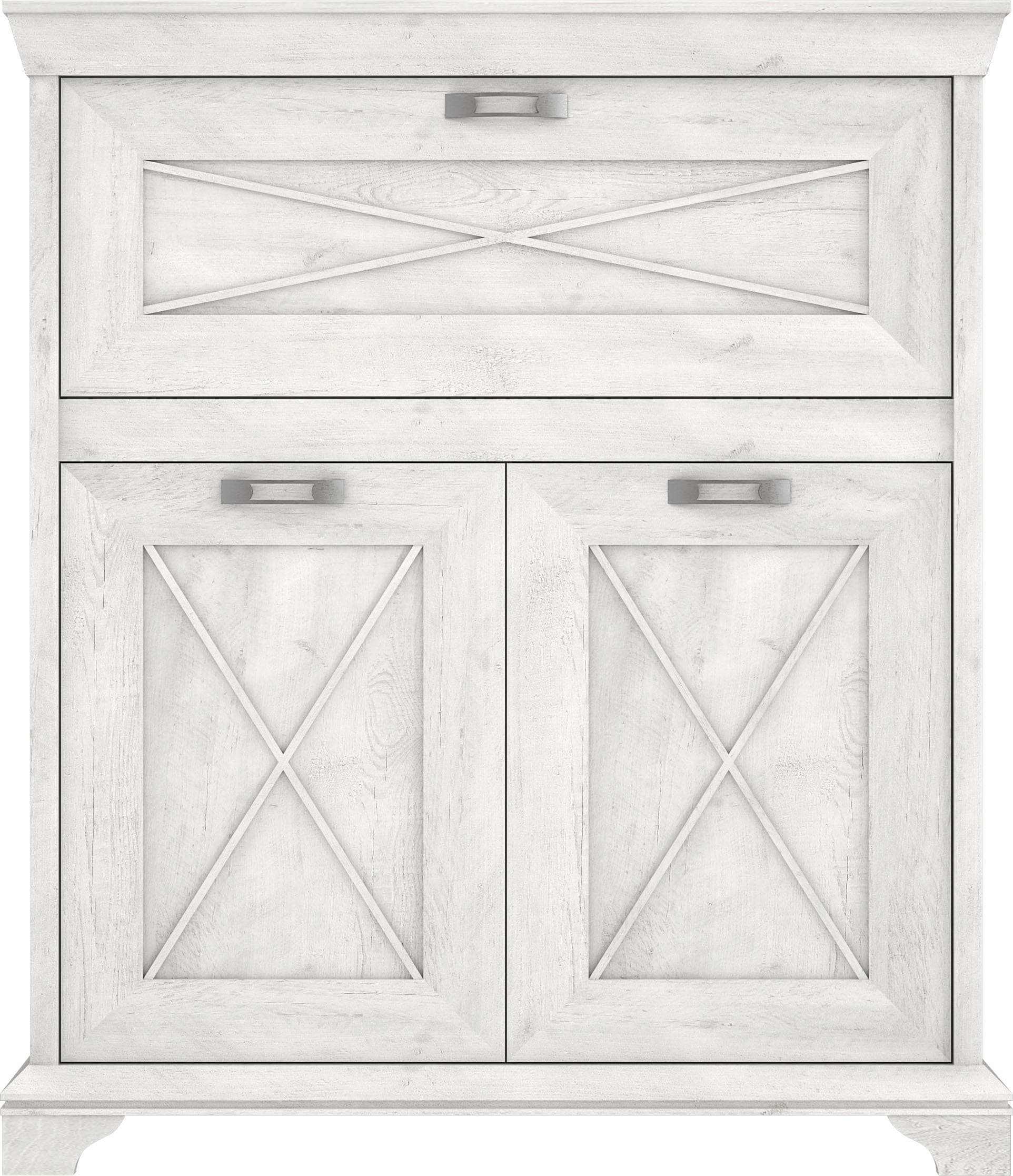 FORTE Kommode Kashmir Weiß Pinia Weiß Modern