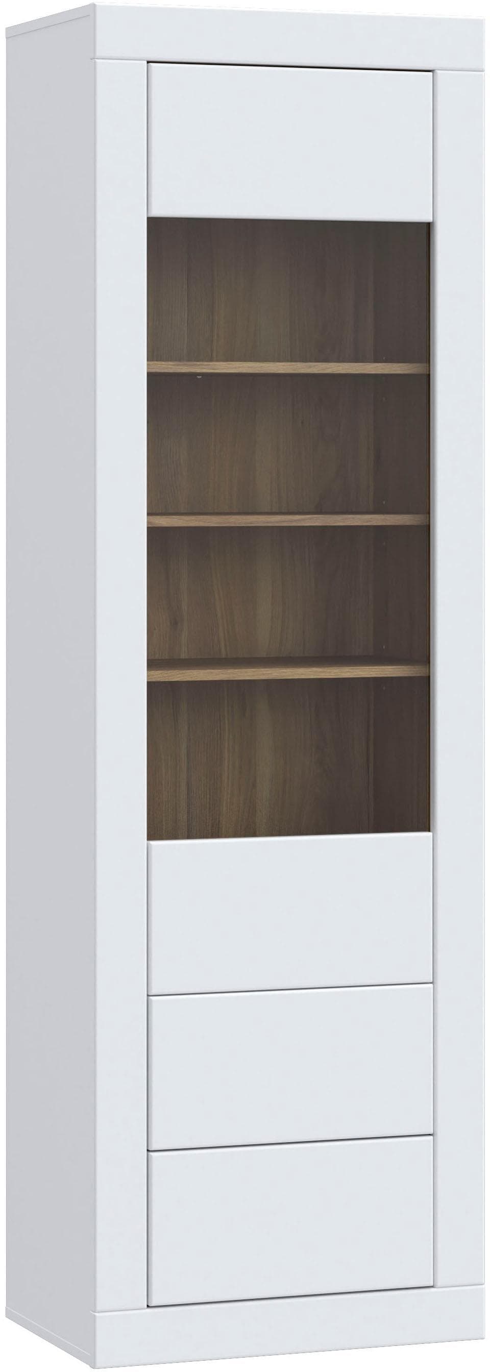 Vitrine FORTE Lefkadas Weiß Mauvella Eiche
