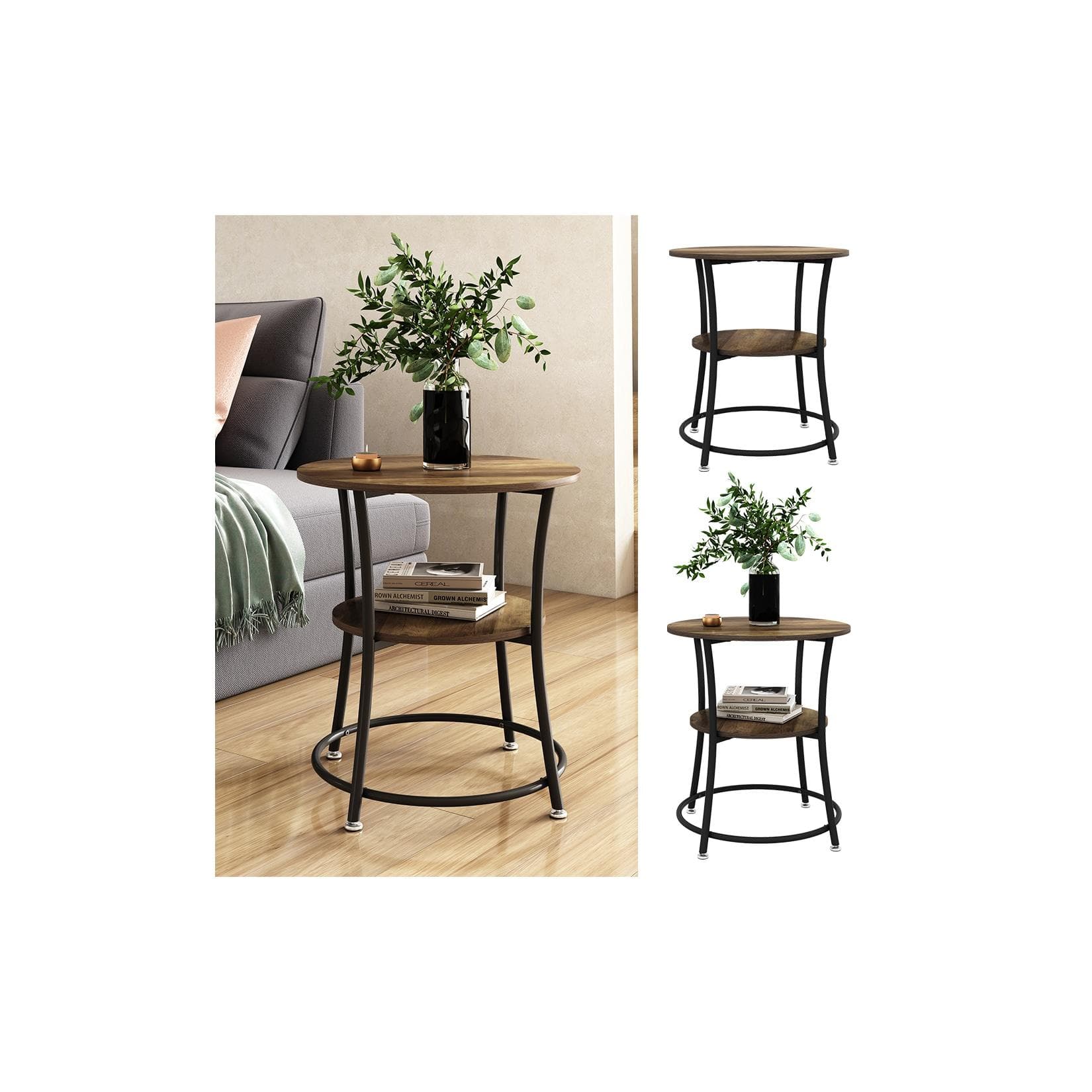 Vicco Couchtisch Quebec Eiche Modern mit offener Ablage