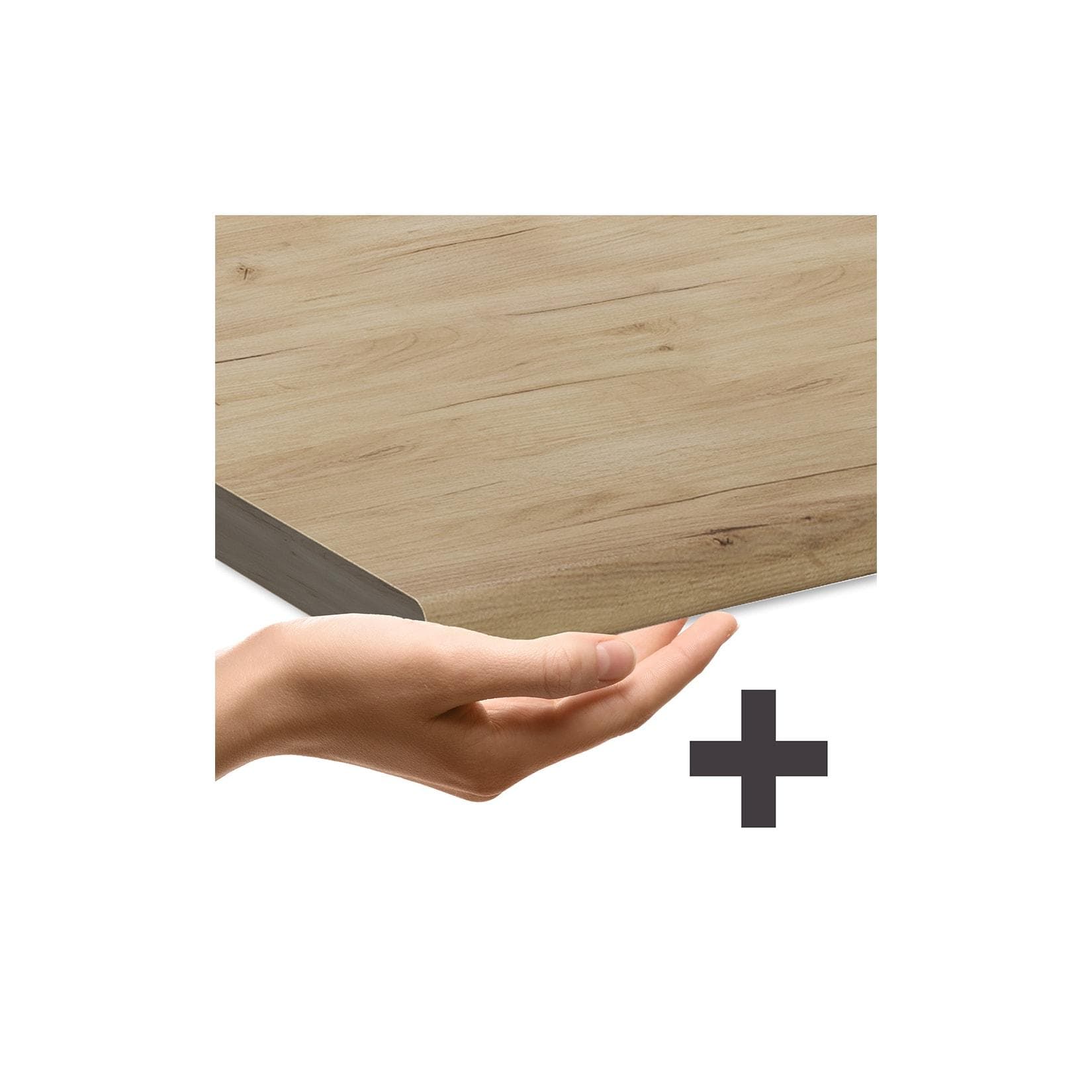 Spülenschrank Schwarz Beton/Weiß - R-Line