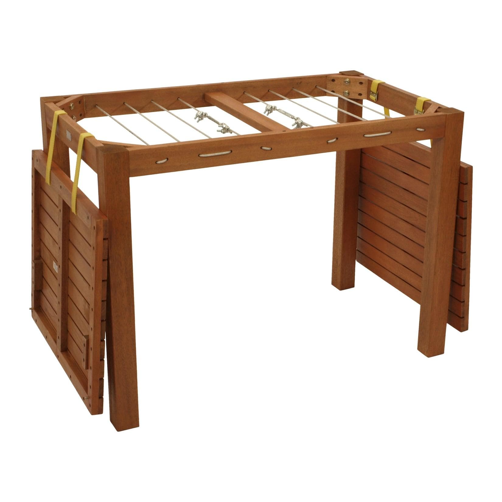 DEGAMO Gartentisch mit Wäscheständerfunktion Eukalyptus