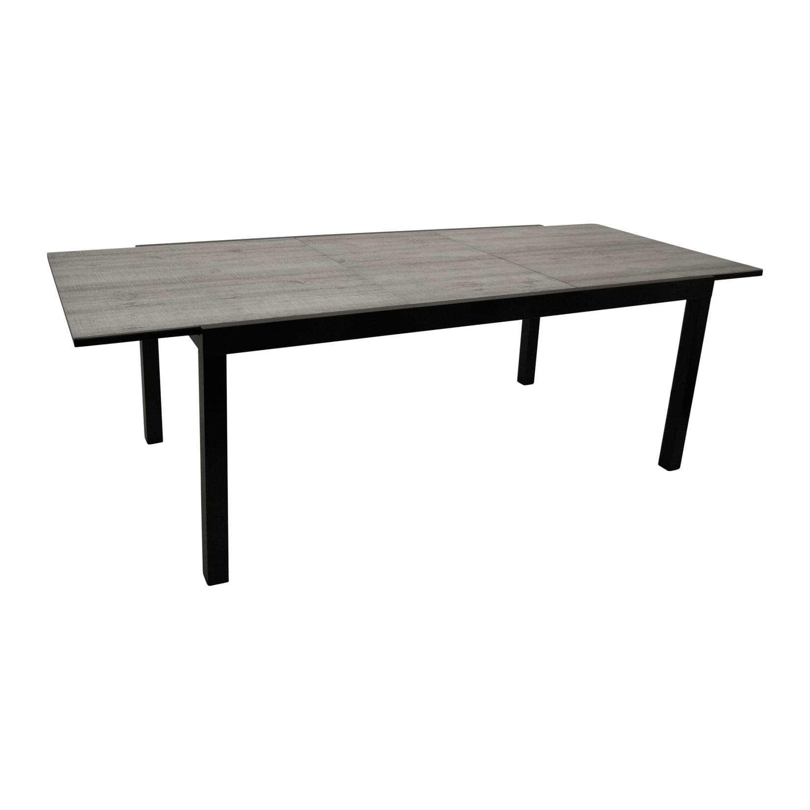 DEGAMO Ausziehtisch FARO Aluminium Anthrazit Glas Keramikoptik