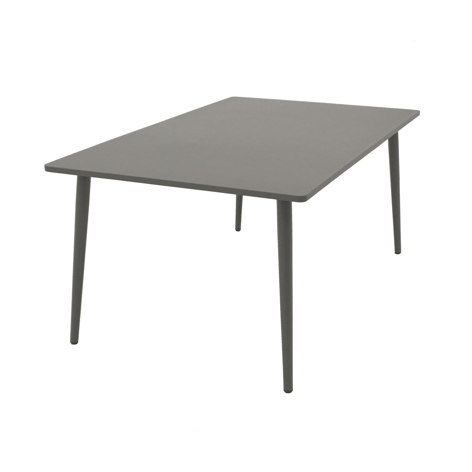 DEGAMO Tisch DENVER 100x160cm Metall Grau Garten-Esstisch