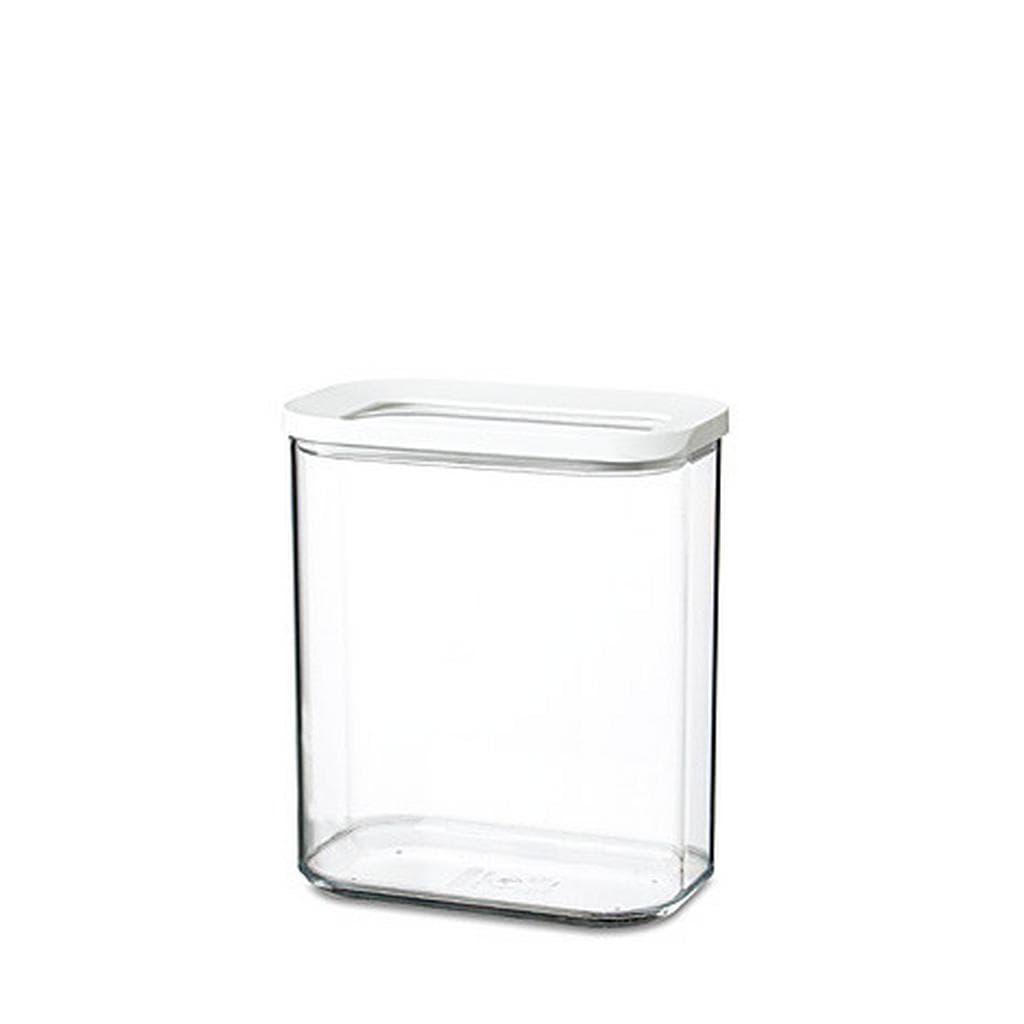 Vorratsdose aus Kunststoff, Weiß, Transparent, 15x17x1,5 cm