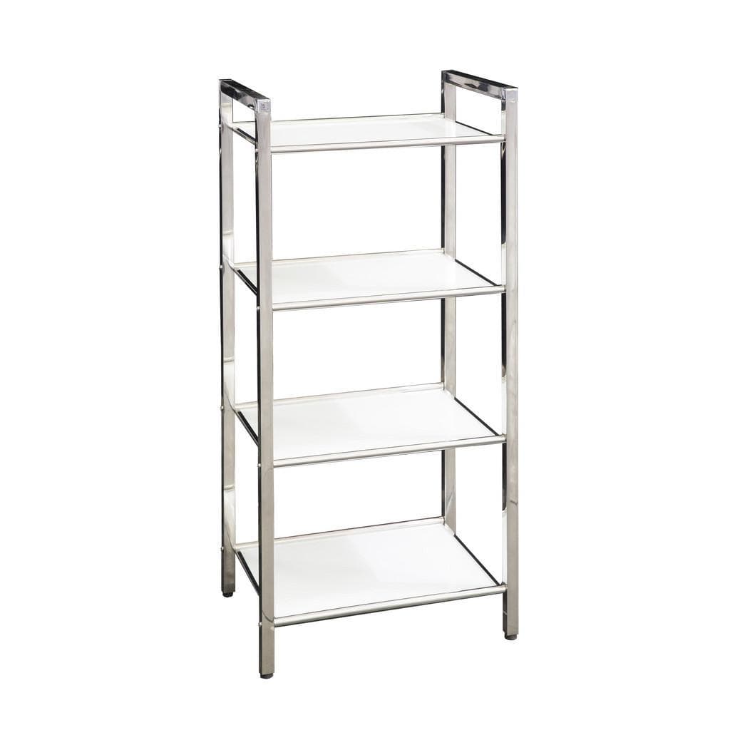 XXXLutz Regal Weiß Metallglas 4 Fächer