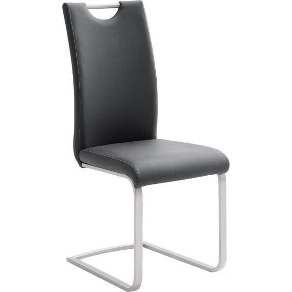 Schwarzer Freischwinger Esszimmerstuhl | Set aus 4 robusten Stühlen