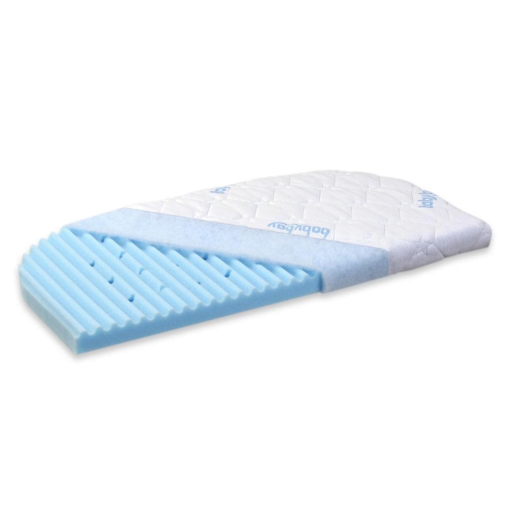 Babybay Beistellbettmatratze Original Blau Weiß Komfortschaum