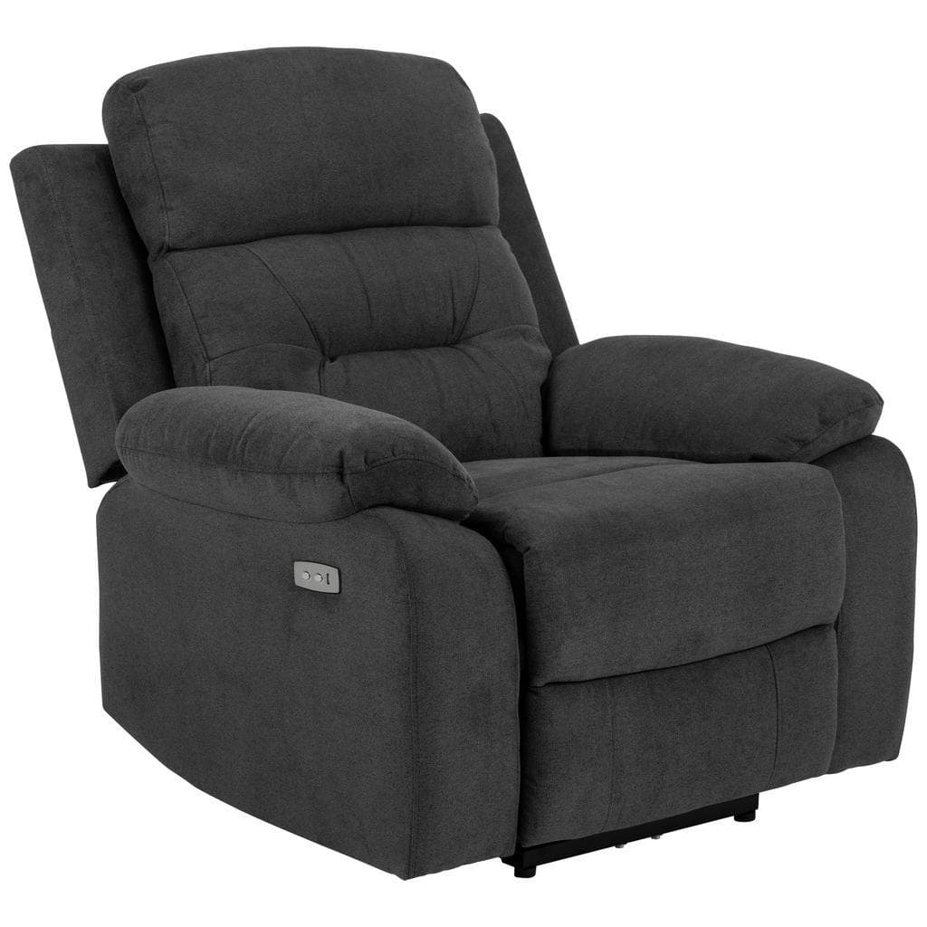 Carryhome Fernsehsessel Dunkelgrau mit Relaxfunktion und USB-Anschluss