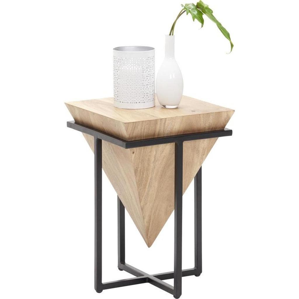 Ambia Home Beistelltisch Natur Schwarz Akazie Massiv
