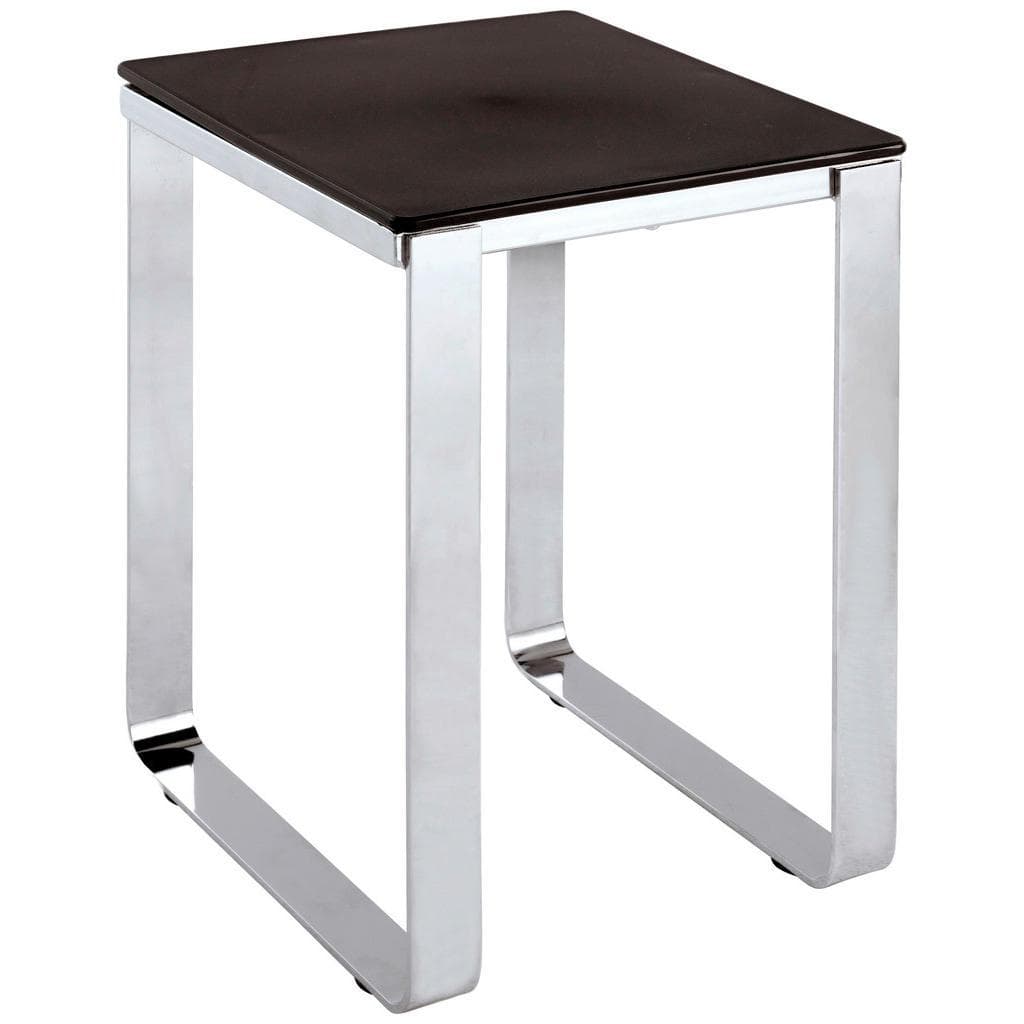 Badhocker Lolita Chrom Anthrazit Metall Kunststoff