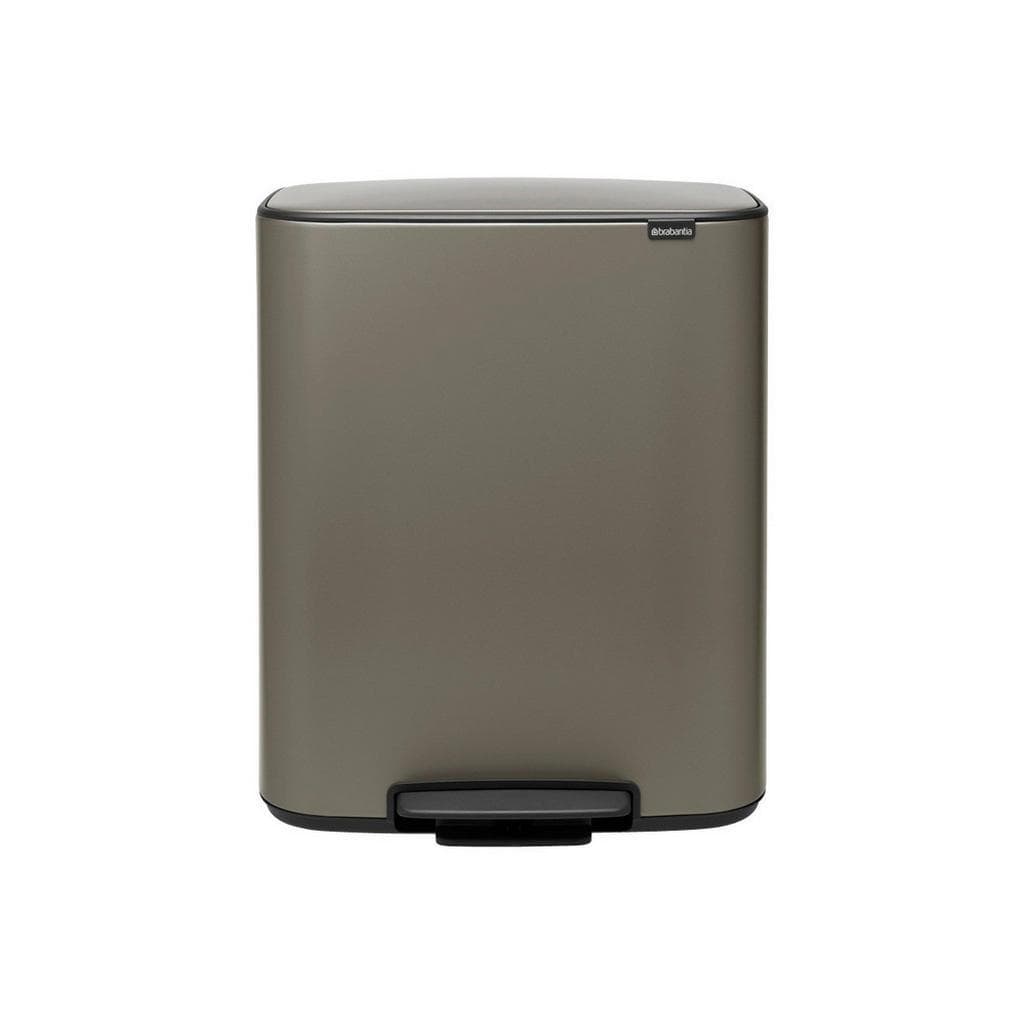 Brabantia Abfalleimer BO Treteimer Grau Kunststoff 2 x 30 L