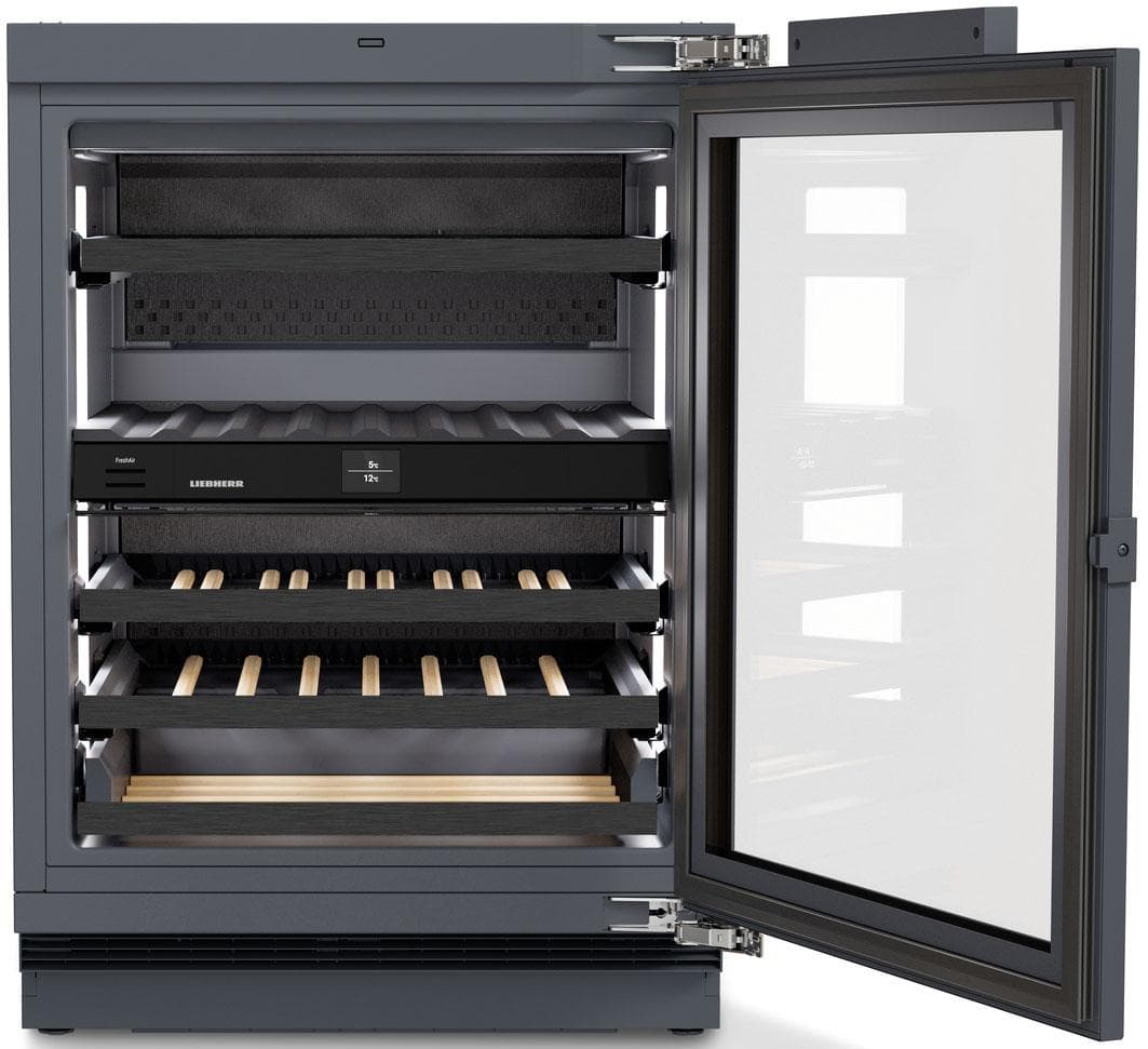 Moderner Weinkühlschrank in Schwarz