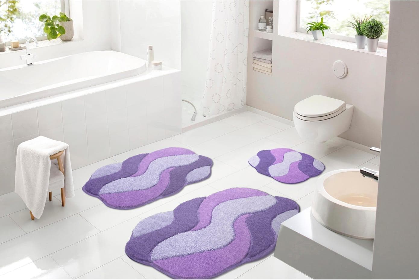 Grund Badematte Carmen: Flauschig, Rutschhemmend, Fußbodenheizungsgeeignet