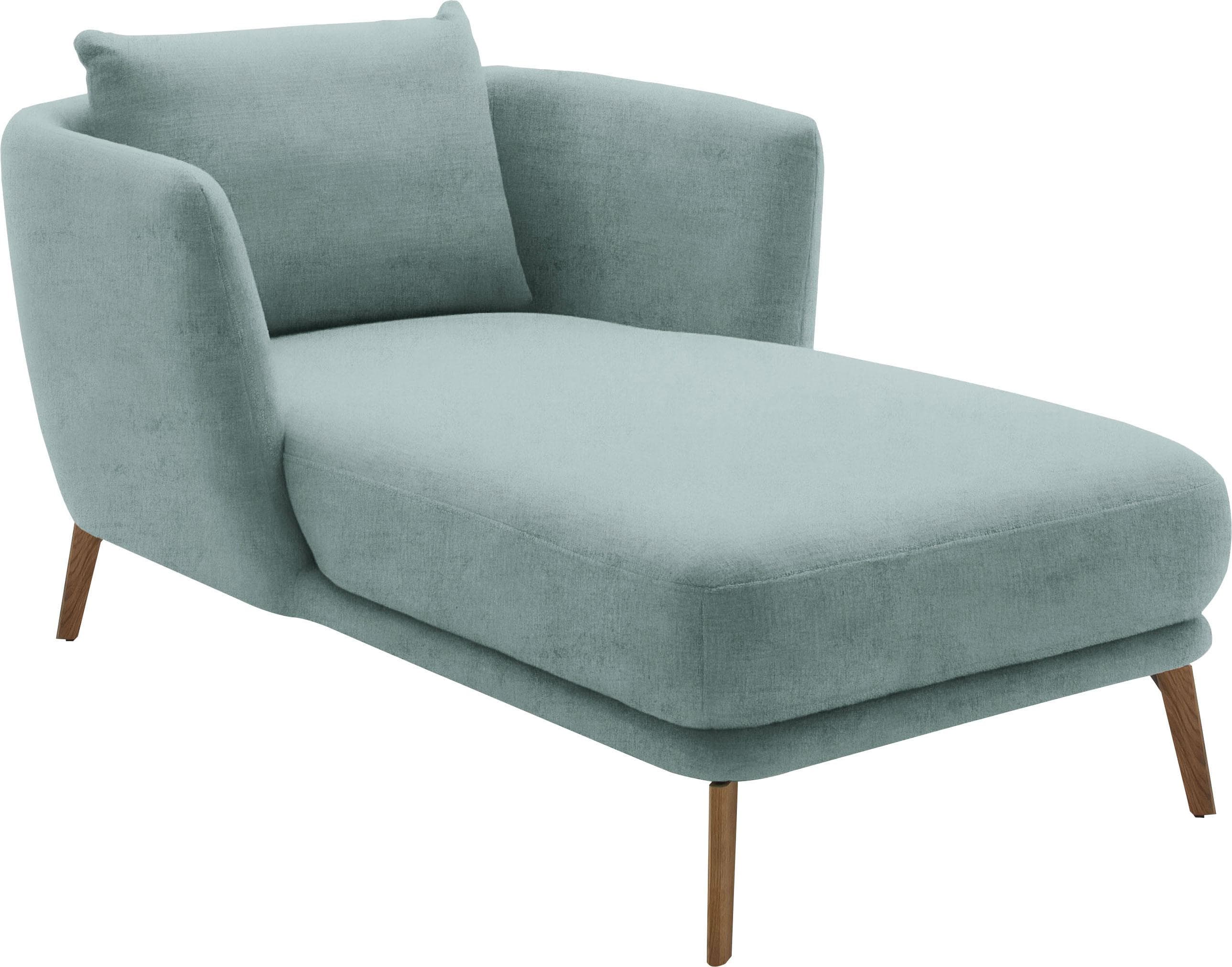 Chaiselongue Pearl Petrol Samt Massivholz Füße 5 Jahre Garantie