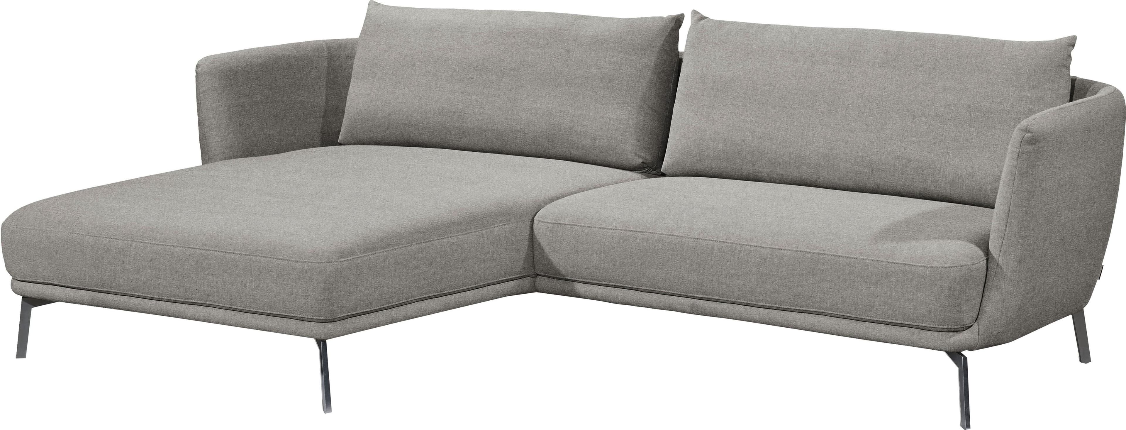 Ecksofa Pearl Schöner Wohnen Kollektion Silber L-Form