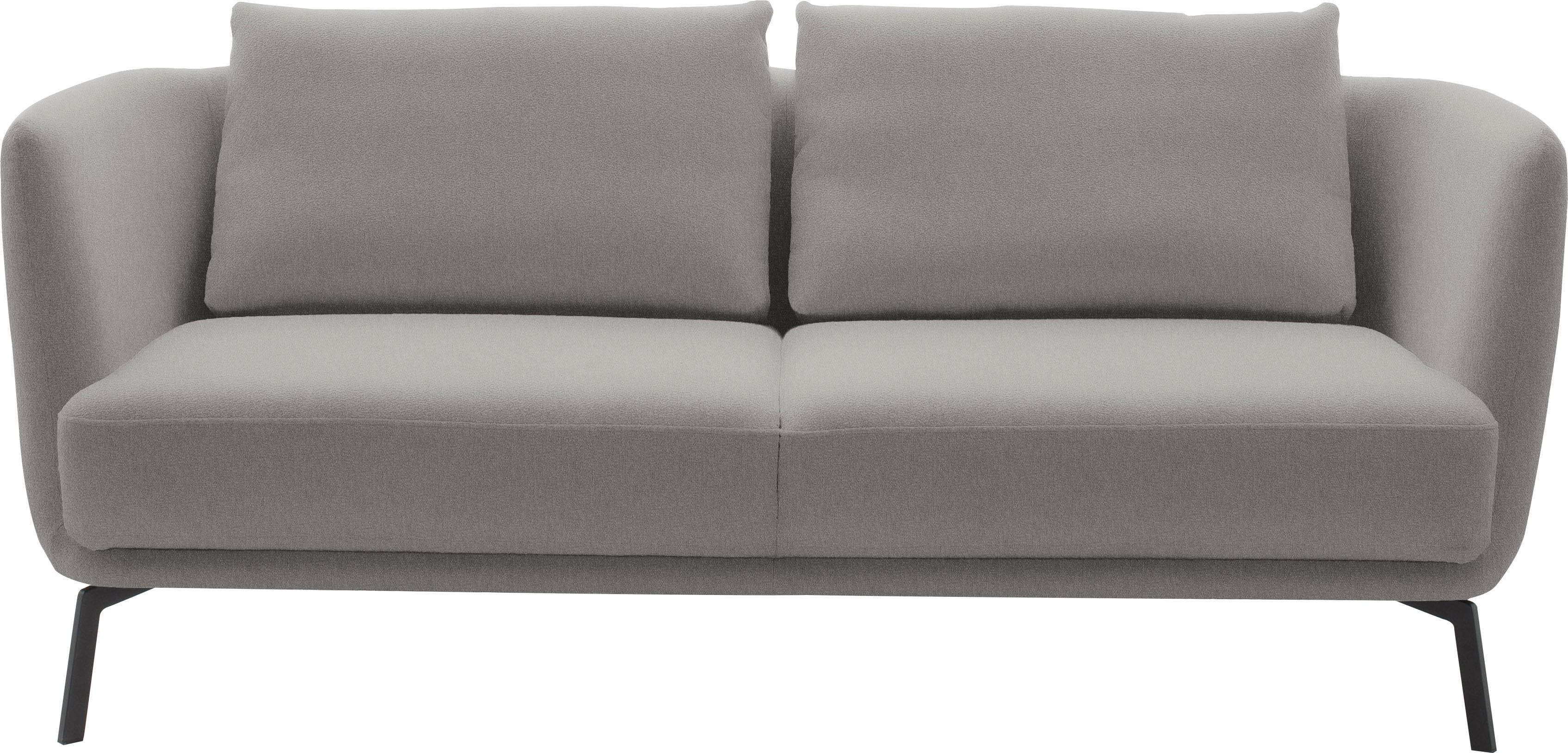 Schöner Wohnen Pearl 2,5-Sitzer Sofa Silber Metallfüße