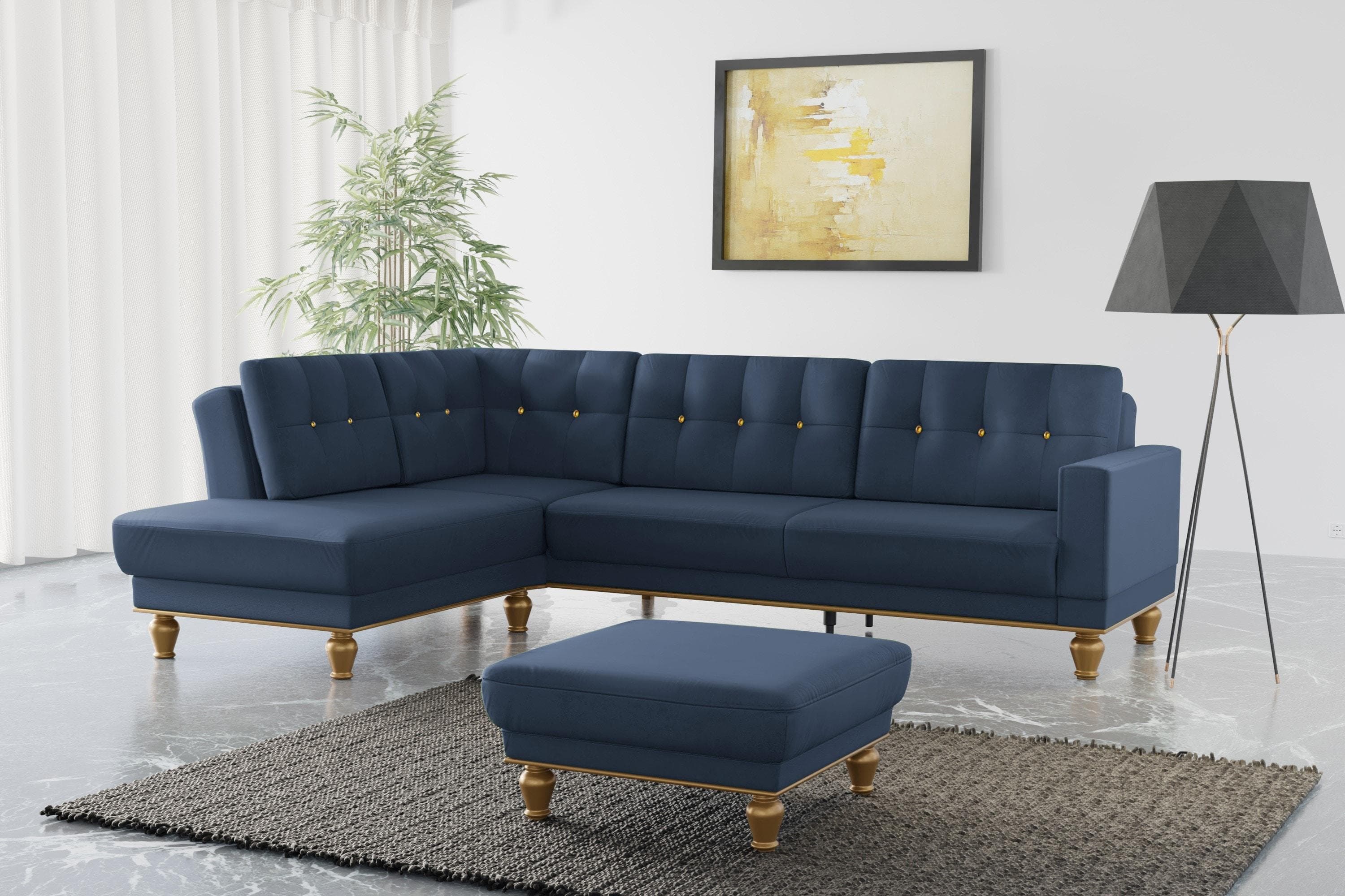 sit&more Ecksofa Orient 5 L-Form, mit Strass-Stein, wahlweise mit Bettfunktion und Bettkasten