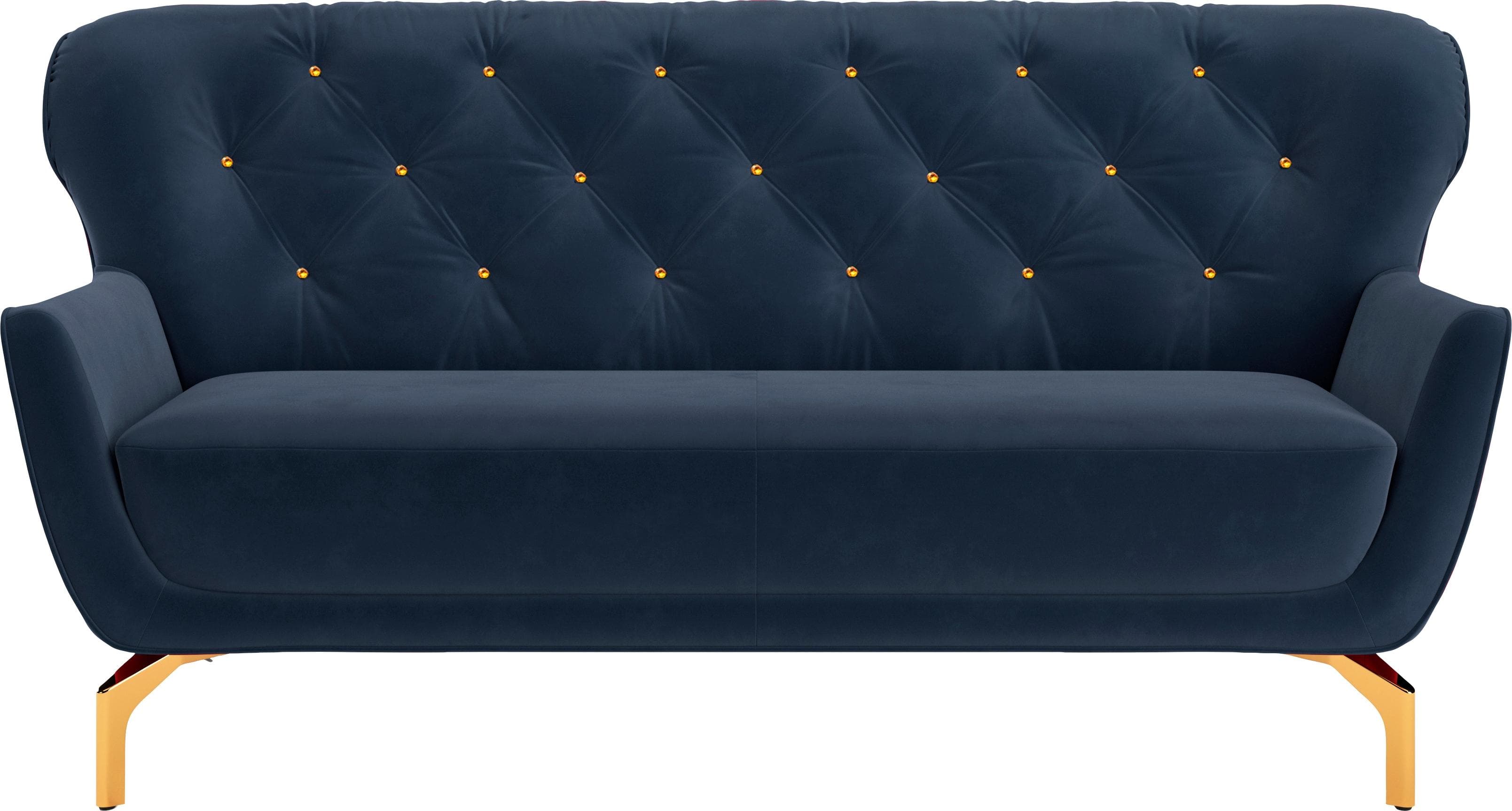 Sit & More Orient 3 3-Sitzer Sofa Blau mit Zierkissen