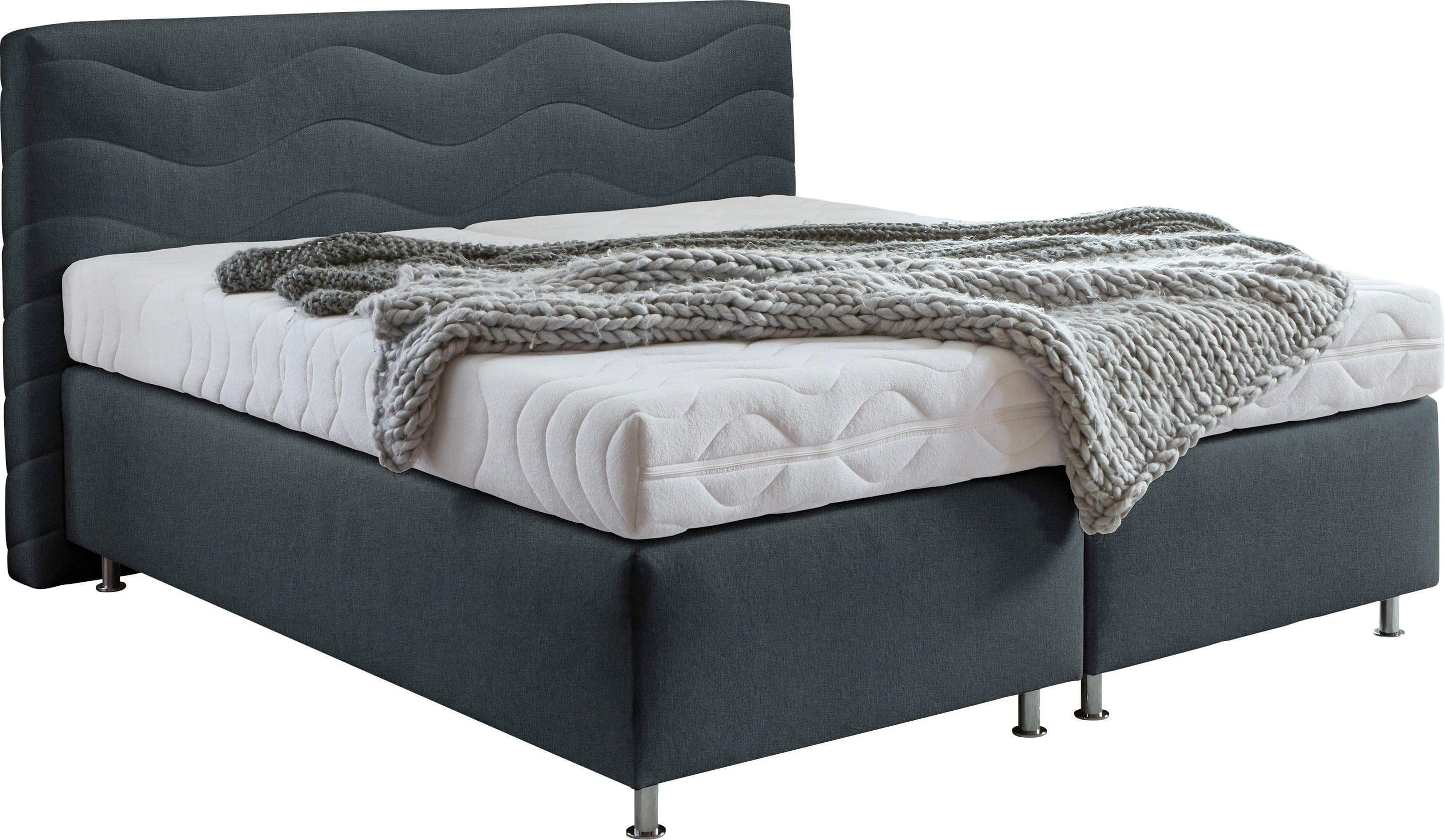 Westfalia Schlafkomfort Boxspringbett Sigma Grau Modern