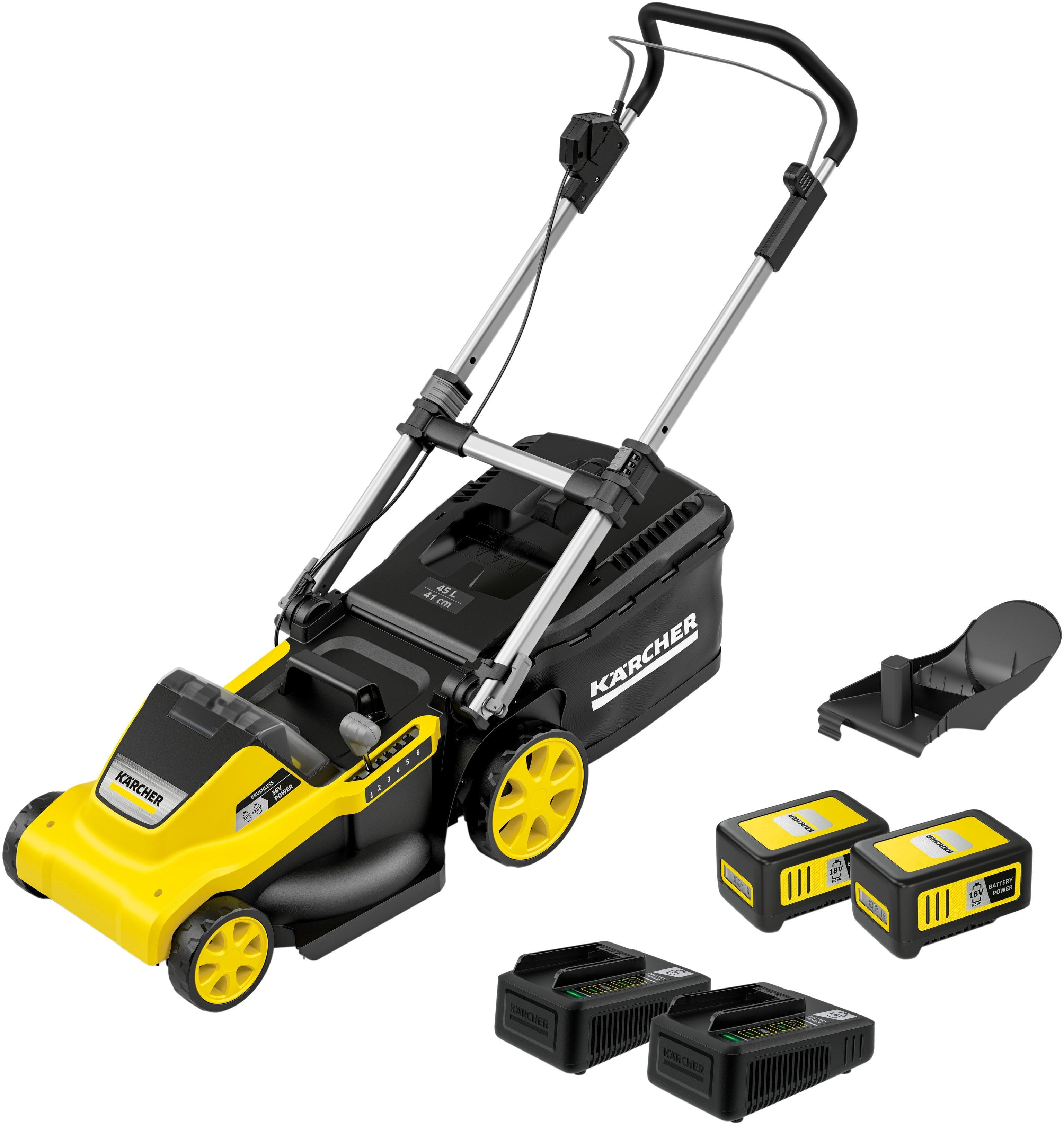 Karcher Akkurasenmäher LMO 5-18 Dual Battery mit Bürstenlosem Motor und Intelligenter Motorsteuerung