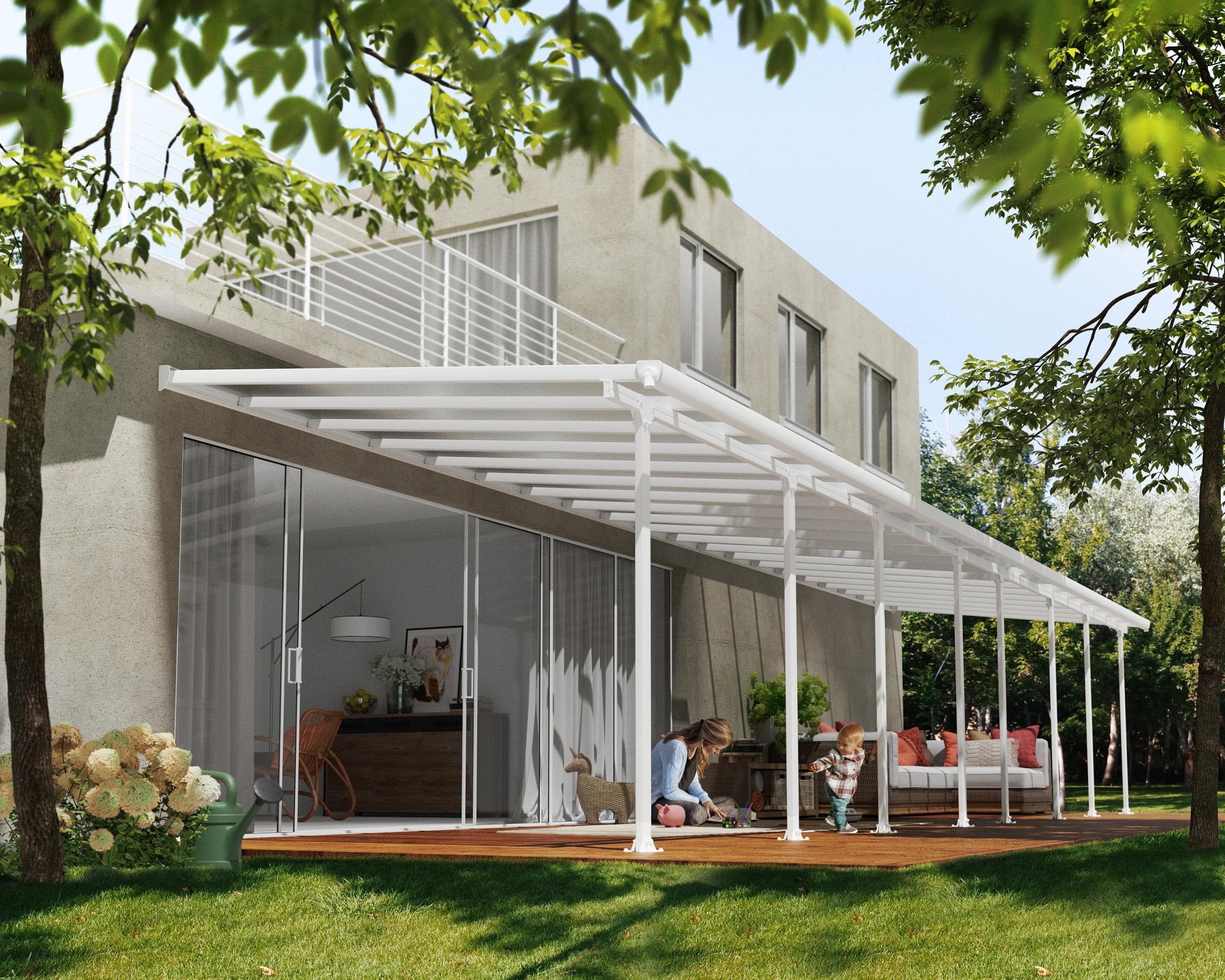 Terrassendach PALRAM - CANOPIA "Feria Alu Terrassenüberdachung" Weiß
