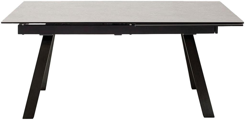 MCA furniture Esstisch TOBAGO Ausziehbar Keramik Glas Grau Schwarz
