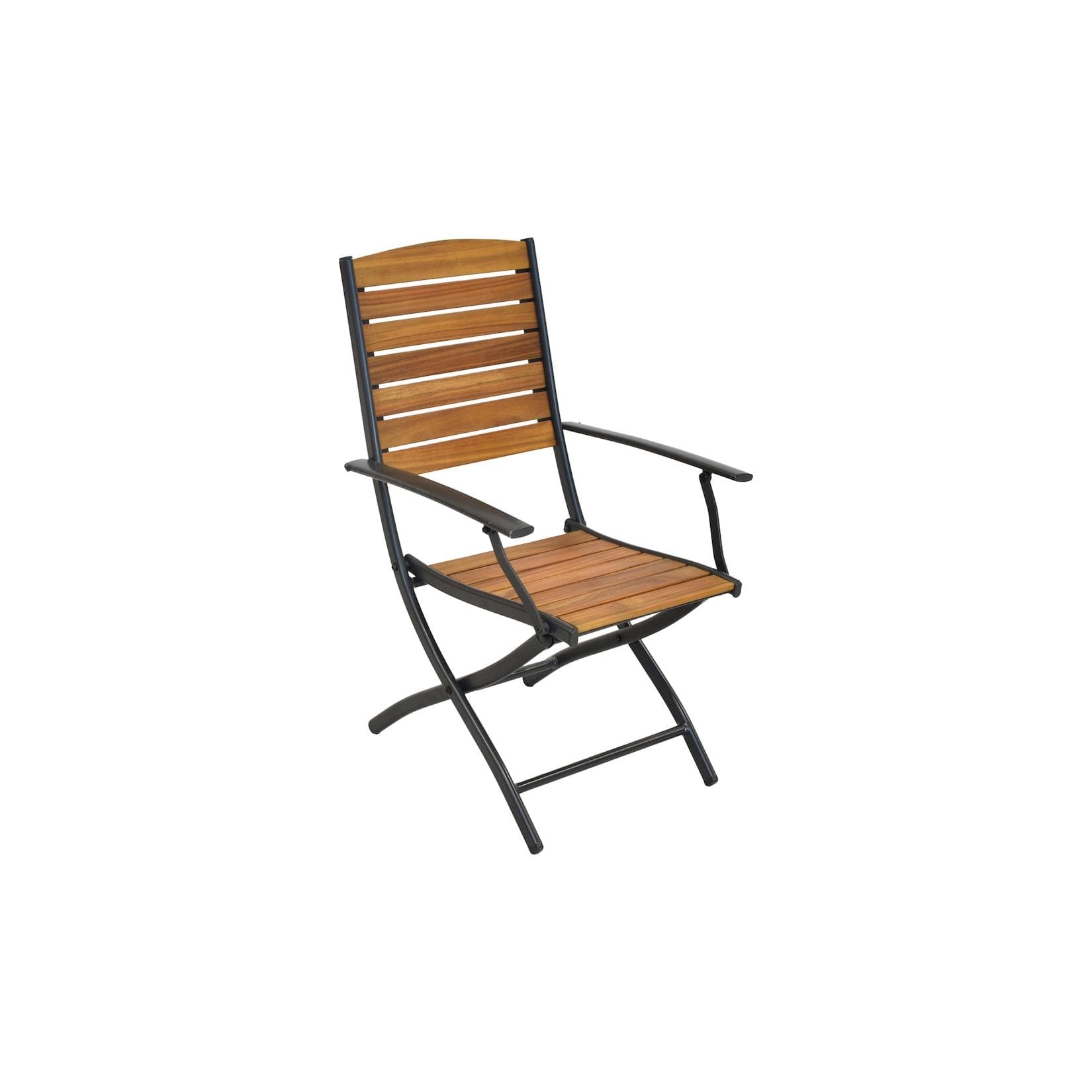 MERXX Santorin Klappsessel 2er Set Grau/Natur Aluminium Akazie