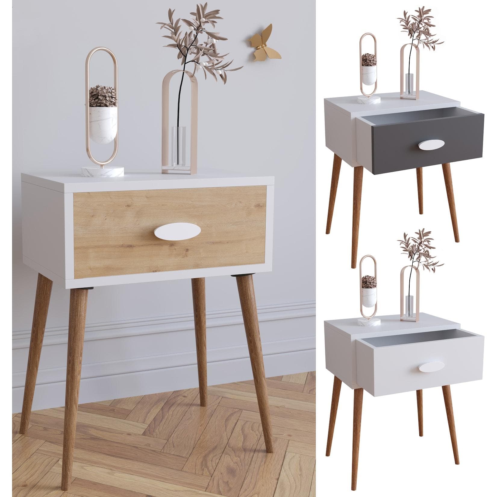 VCM Nachtschrank Beistelltisch Singol L