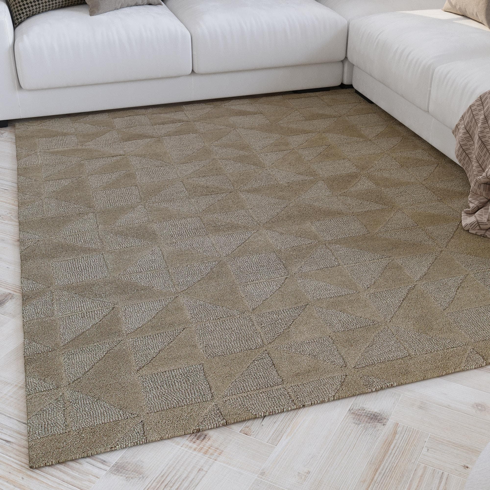 WECON HOME Wollteppich Hamptons THIRTYSEVEN Beige Geometrisch