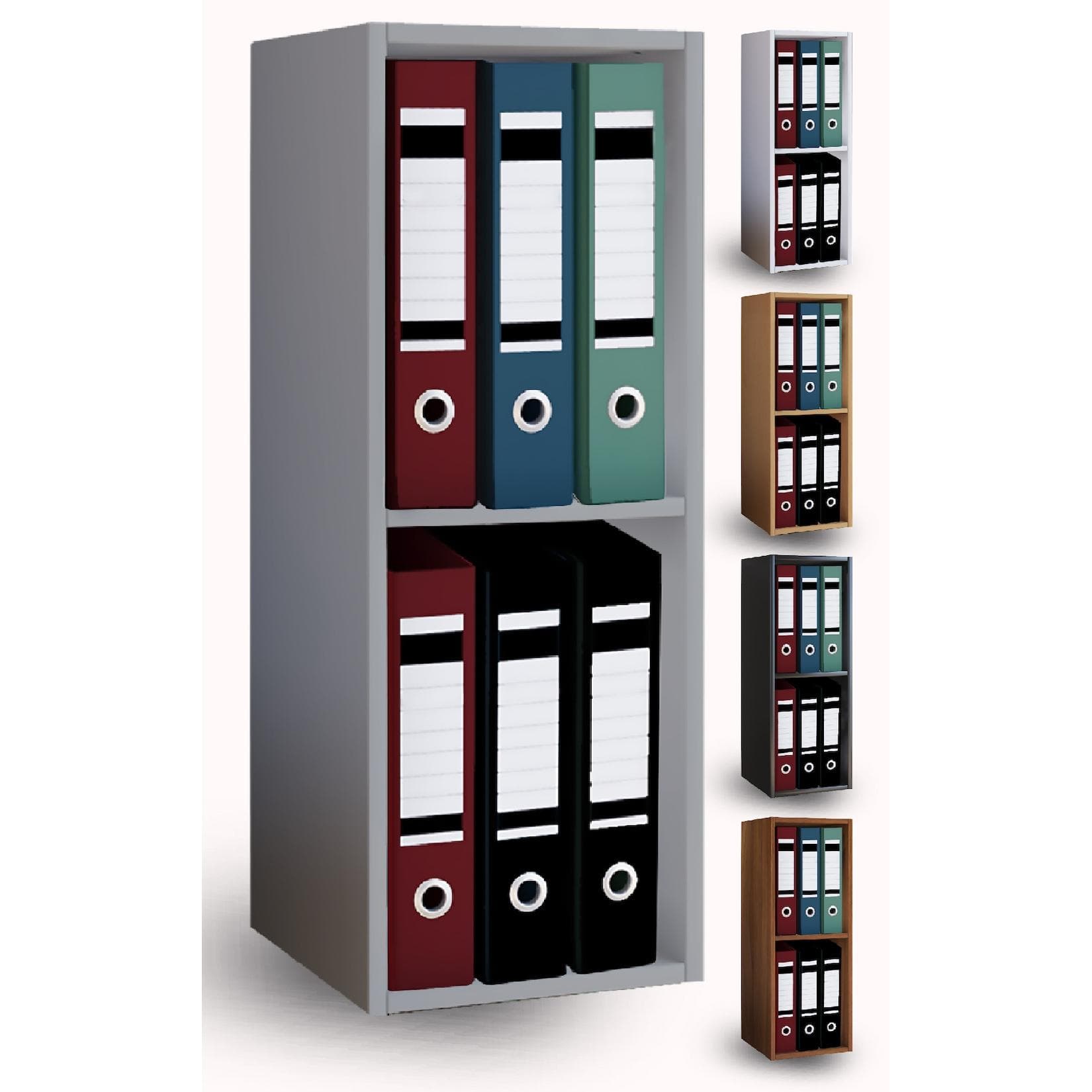 VCM Holzregal Offas 2f Weiß Büroregal