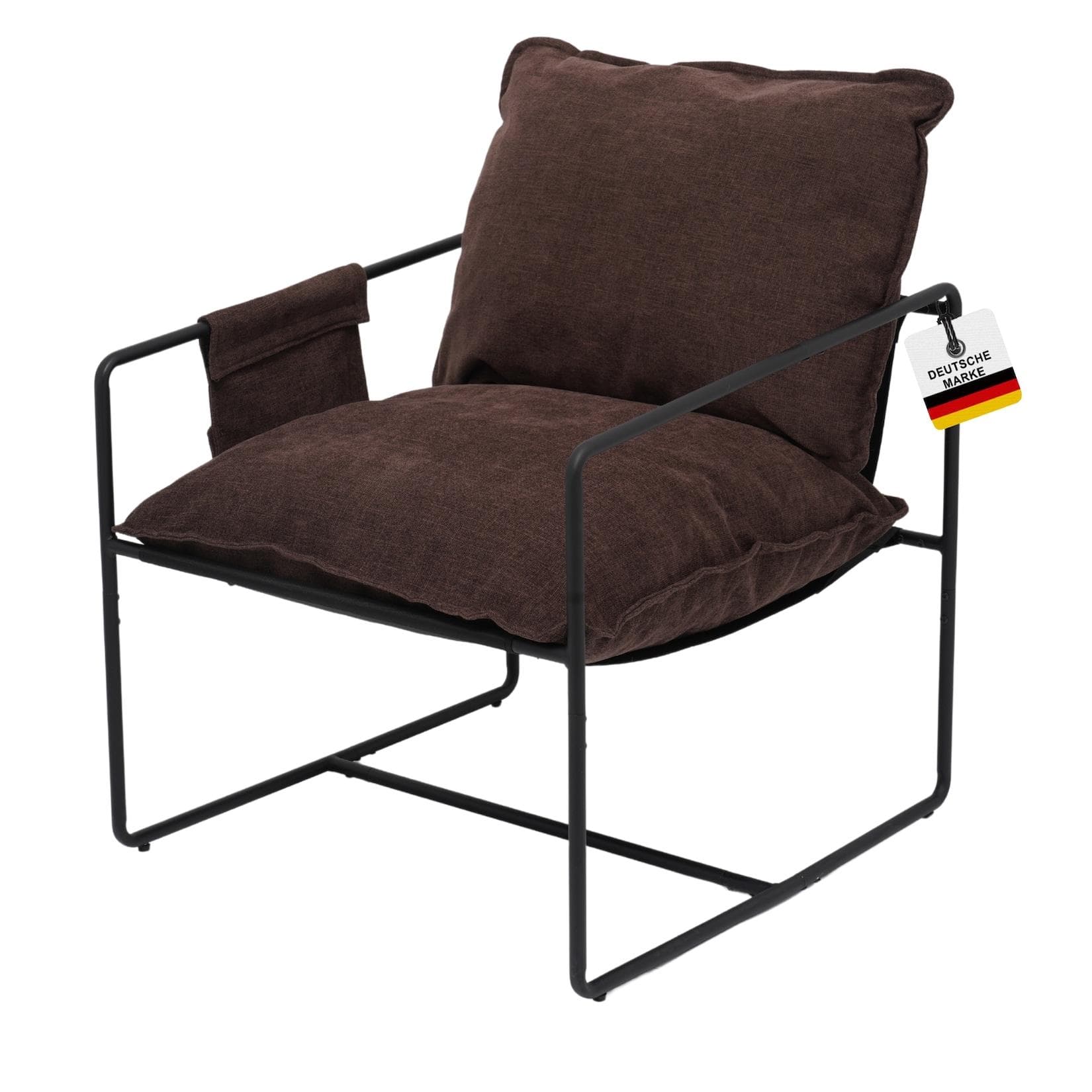 Albatros Designer Vintage Sessel Breston Braun Stoff