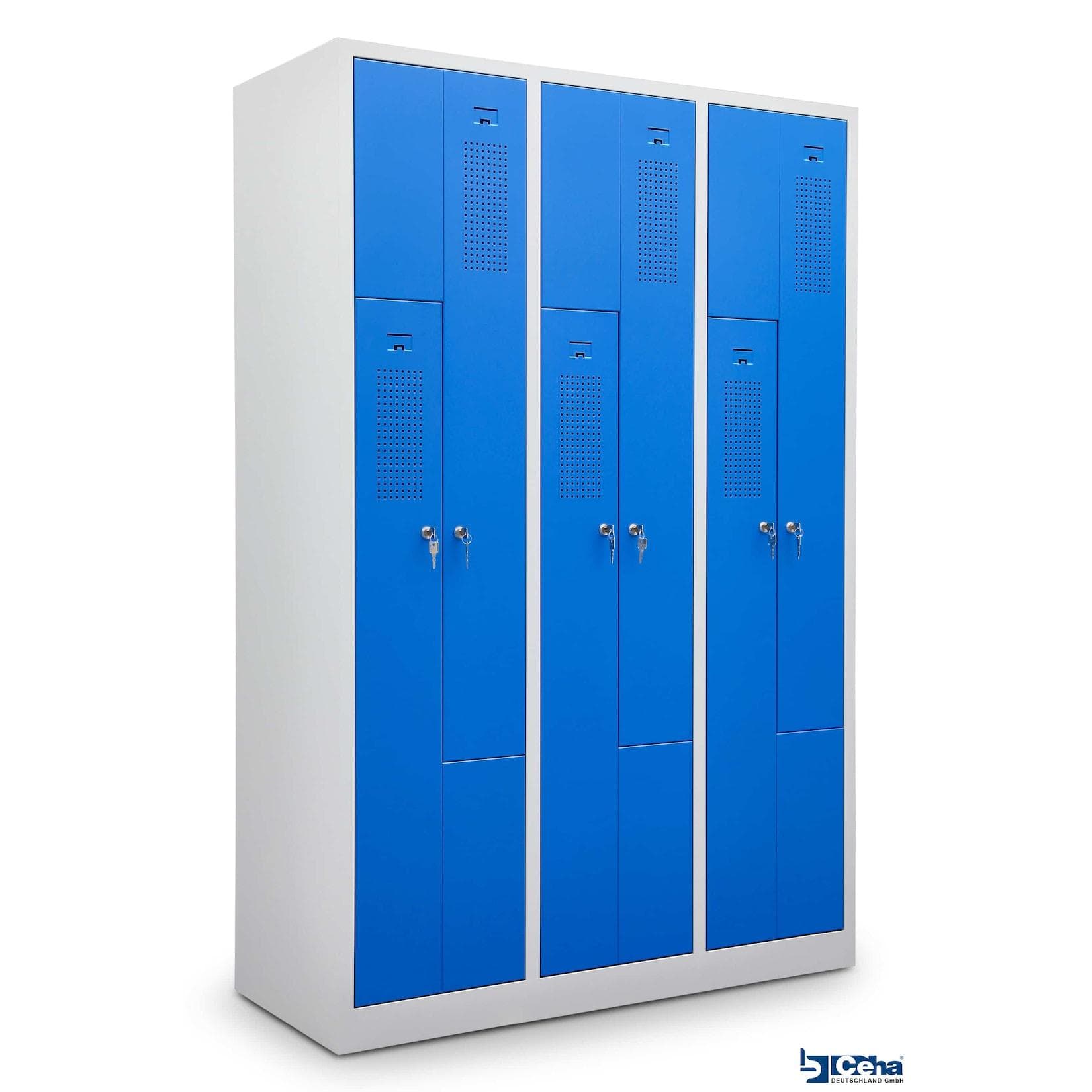 CEHA Garderoben Z-Spind 120 cm Breite Enzianblau