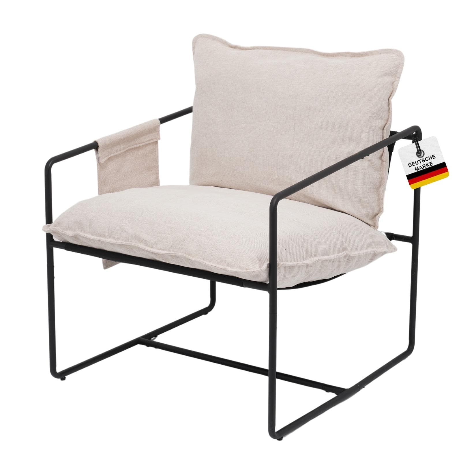 Albatros Designer Vintage Sessel Breston Beige Stoff
