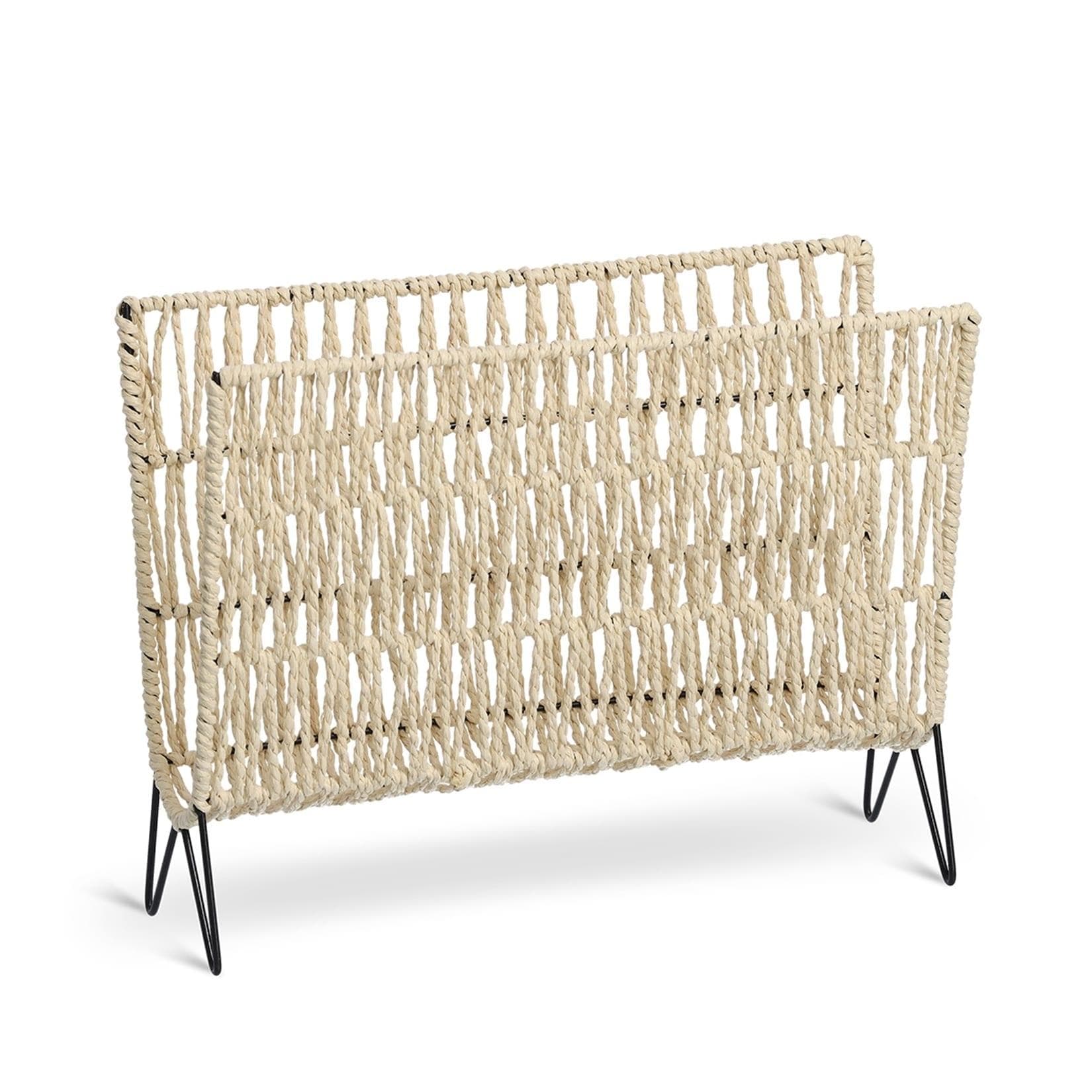 HTI-Living Boho Zeitungsständer aus Eisen & Papier