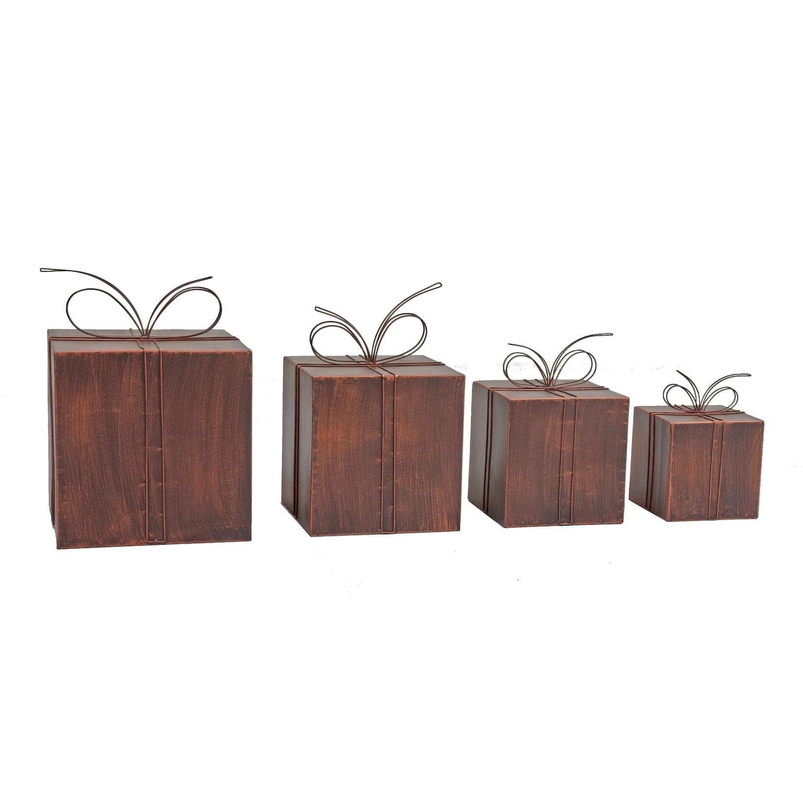 Metall-Deko Geschenkpakete 4er Set Harms Import