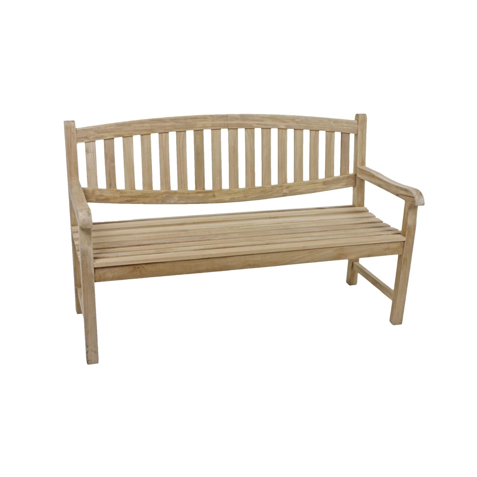 Teak Gartenbank mit Armlehne (3-Sitzer)