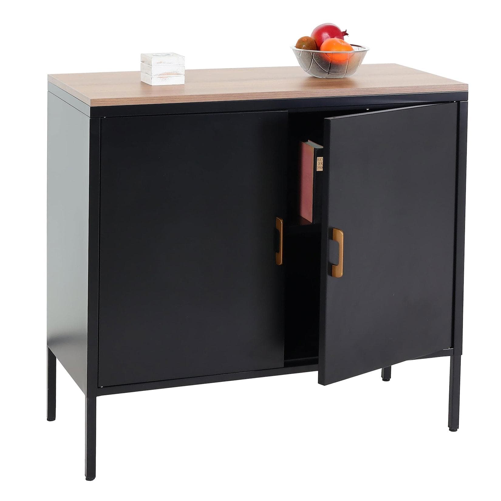 MCW Kommode MCW-L84 Sideboard Schwarz Metall 2 Türen