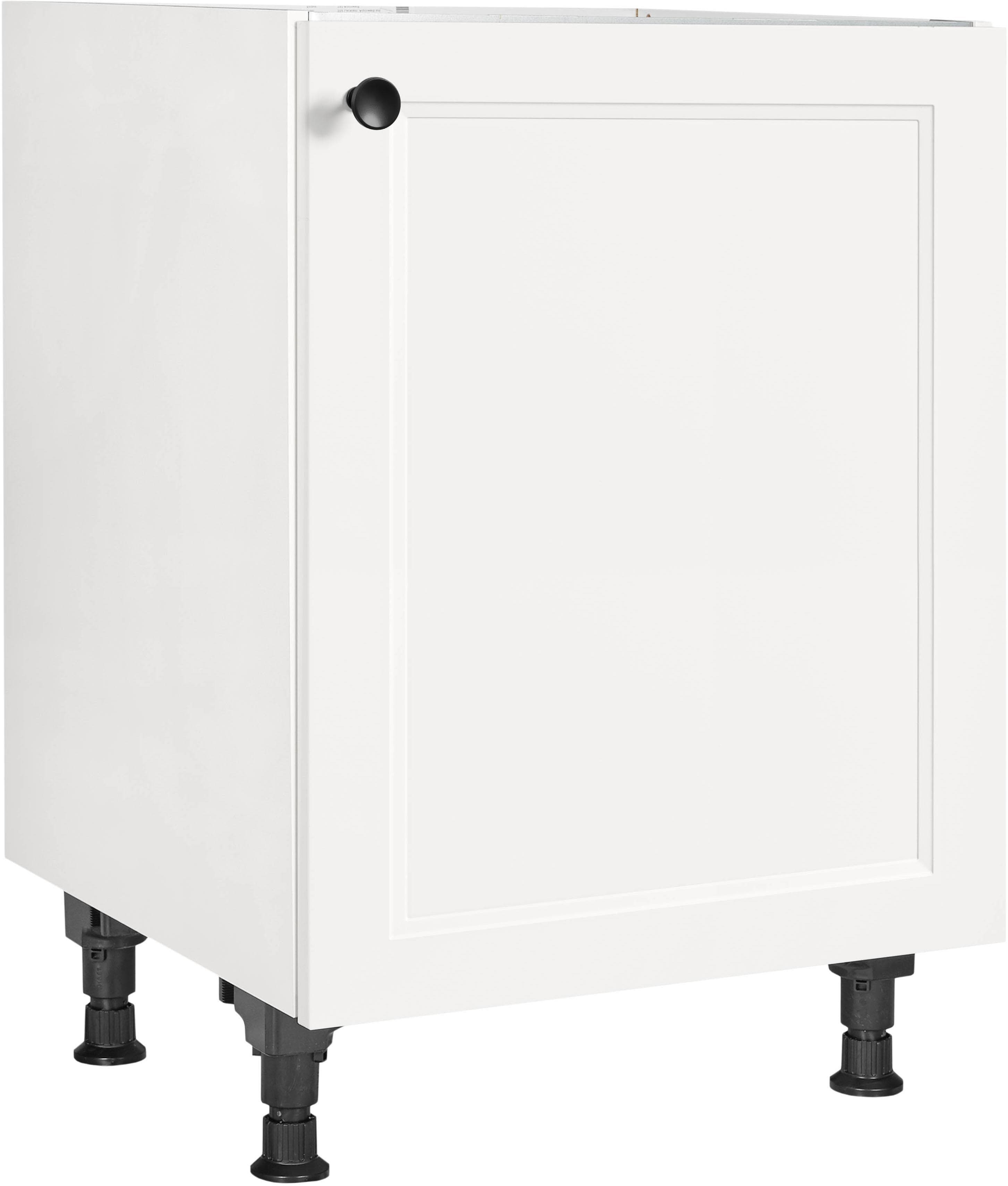 Vormontierter Spülenschrank - wählbare Ausrichtung & höhenverstellbare Füße