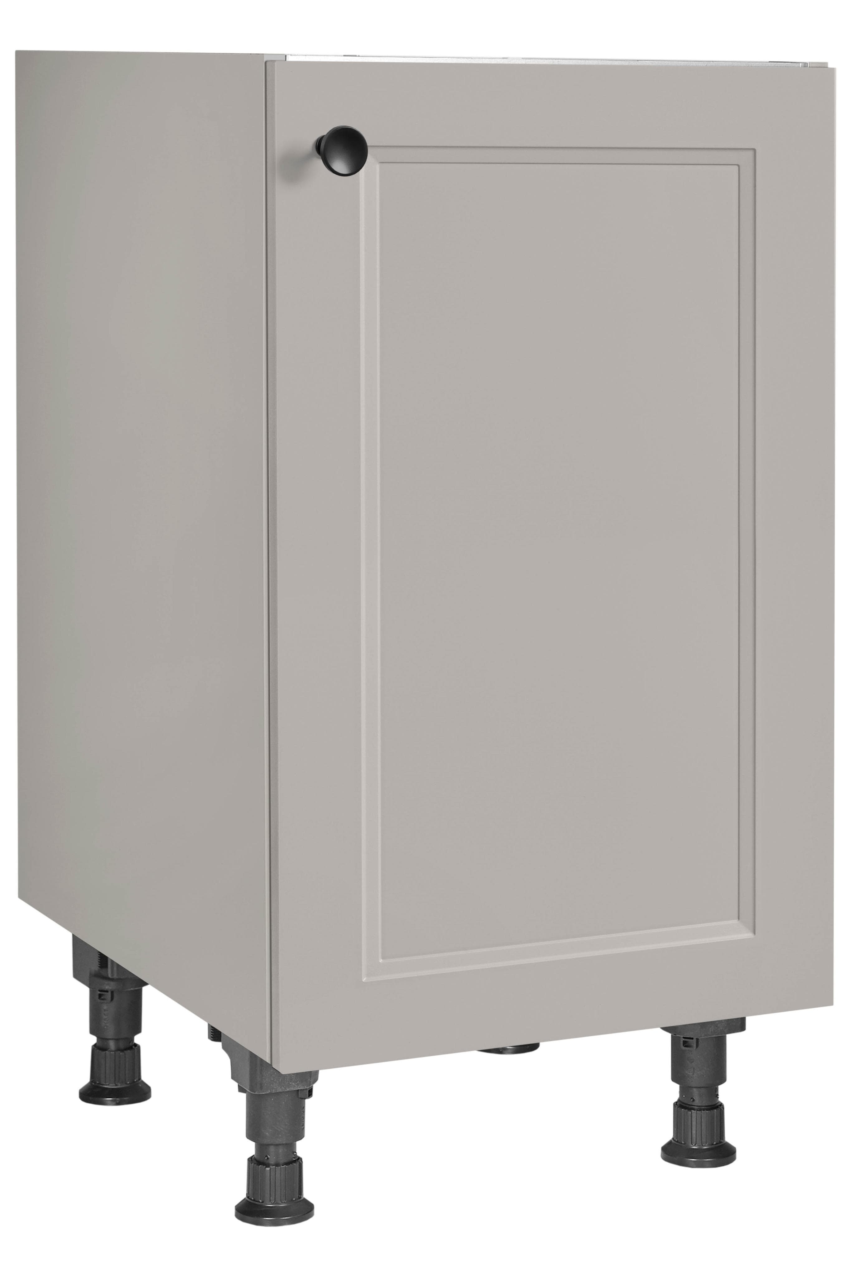 Vormontierter Spülenschrank - wählbare Ausrichtung & höhenverstellbare Füße