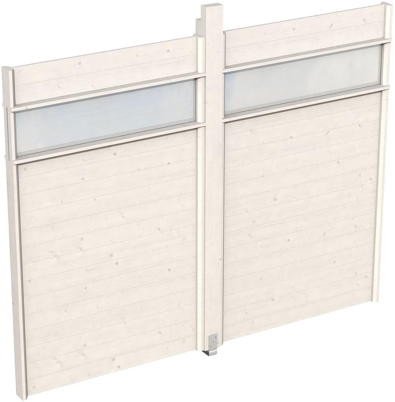 Pavillonseitenteil SKANHOLZ Wand Weiß 270x209 cm mit Lichtband