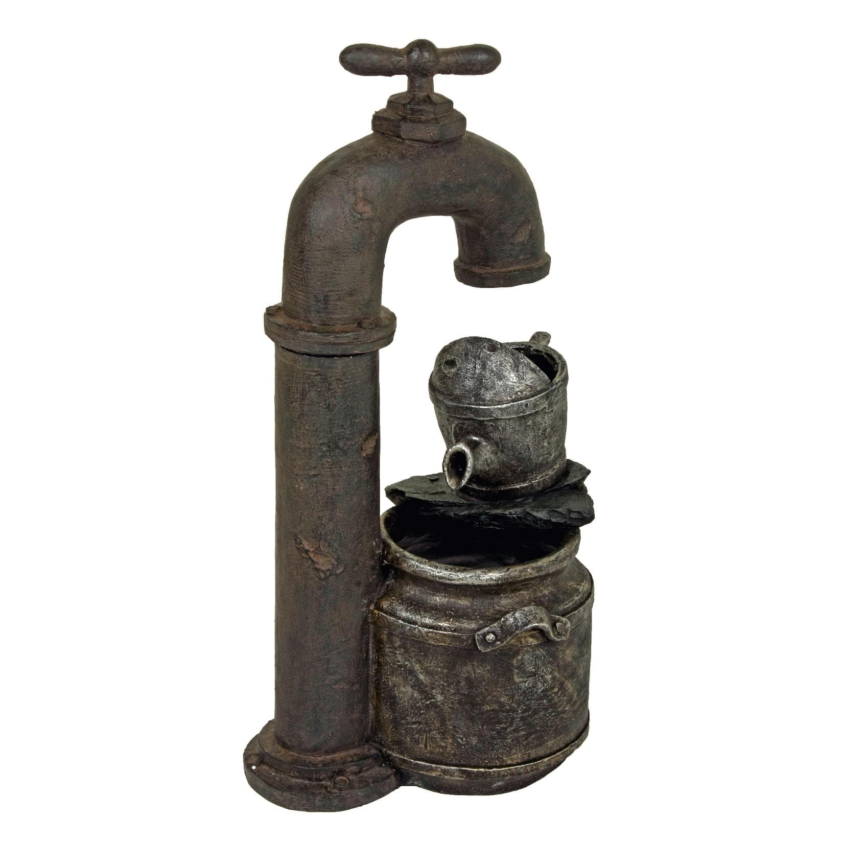 Harms Import Gartenbrunnen Kupfer Antik Kaskade Polyresin