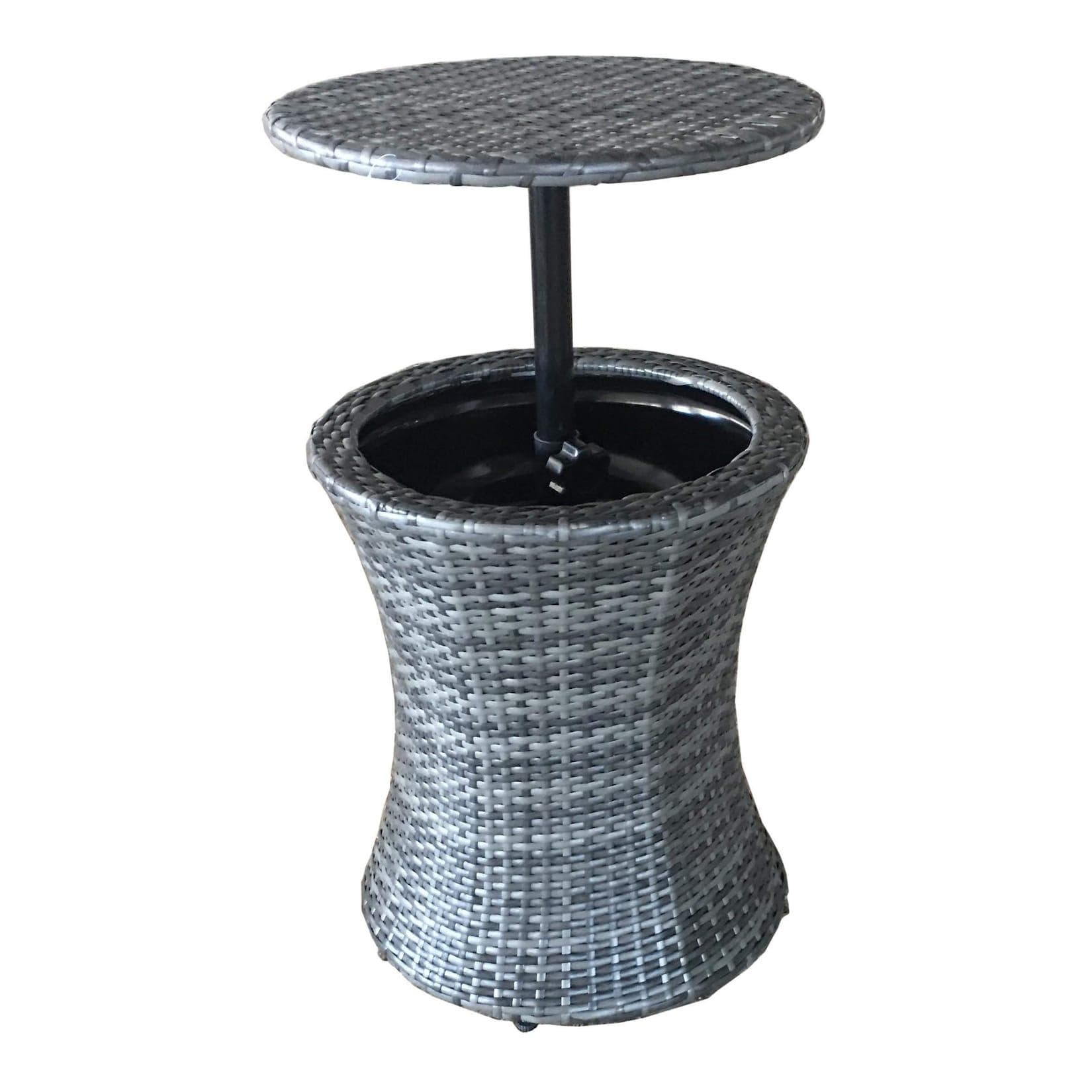 GARTEN PLEASURE Gartentisch MUMBAI Grau mit Getränkekühler
