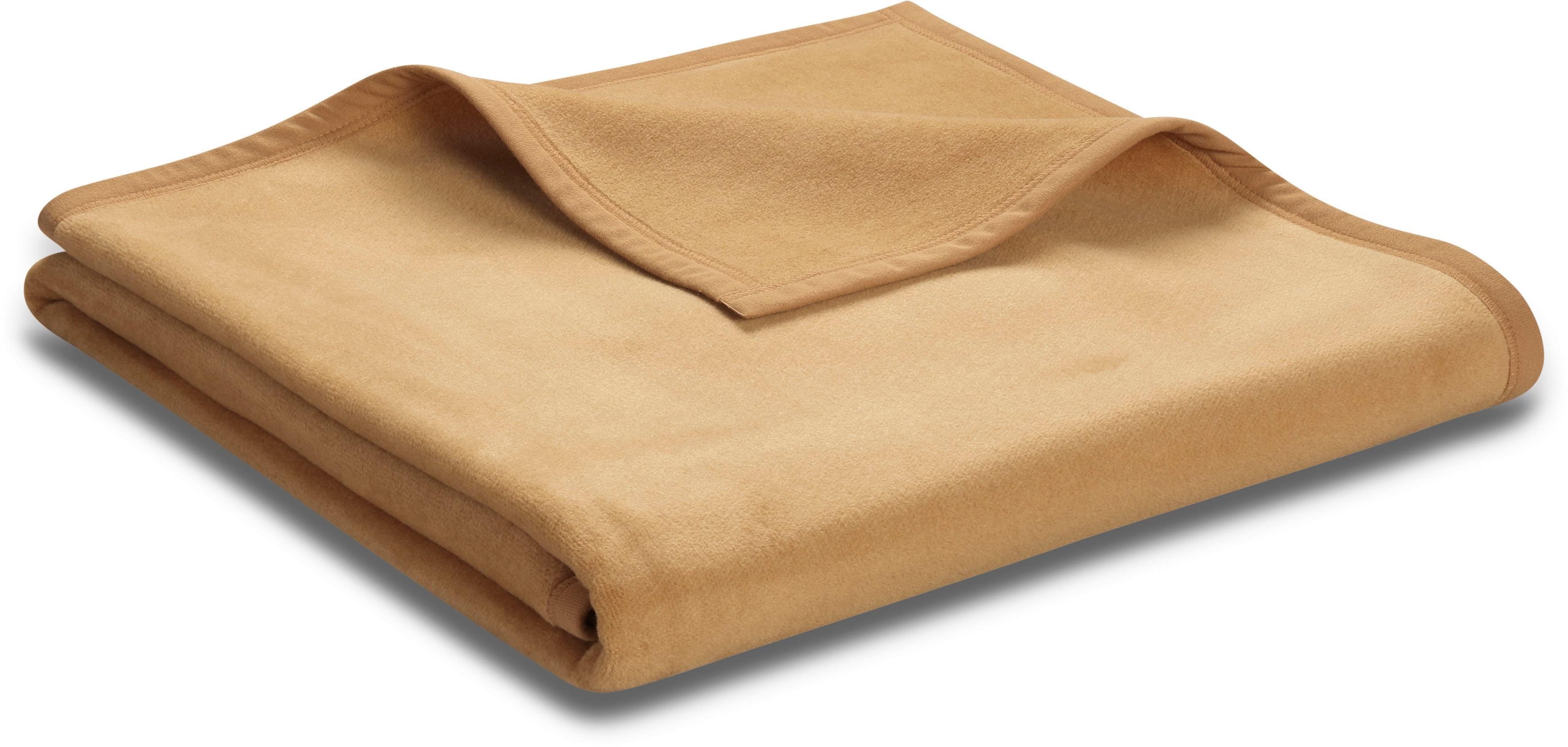 BIEDERLACK Wohndecke Unicolour Beige Kuscheldecke