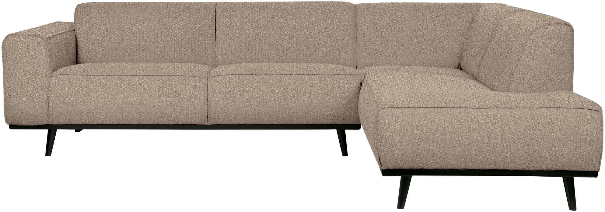 Ecksofa WOOOD Statement Beige Braun Modernes Polstersofa
