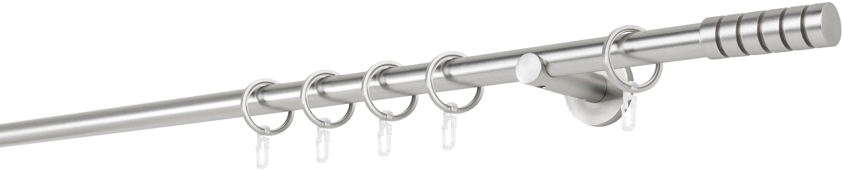 mydeco Gardinenstange 20mm Rillcube Wandträger 6,5 cm silber