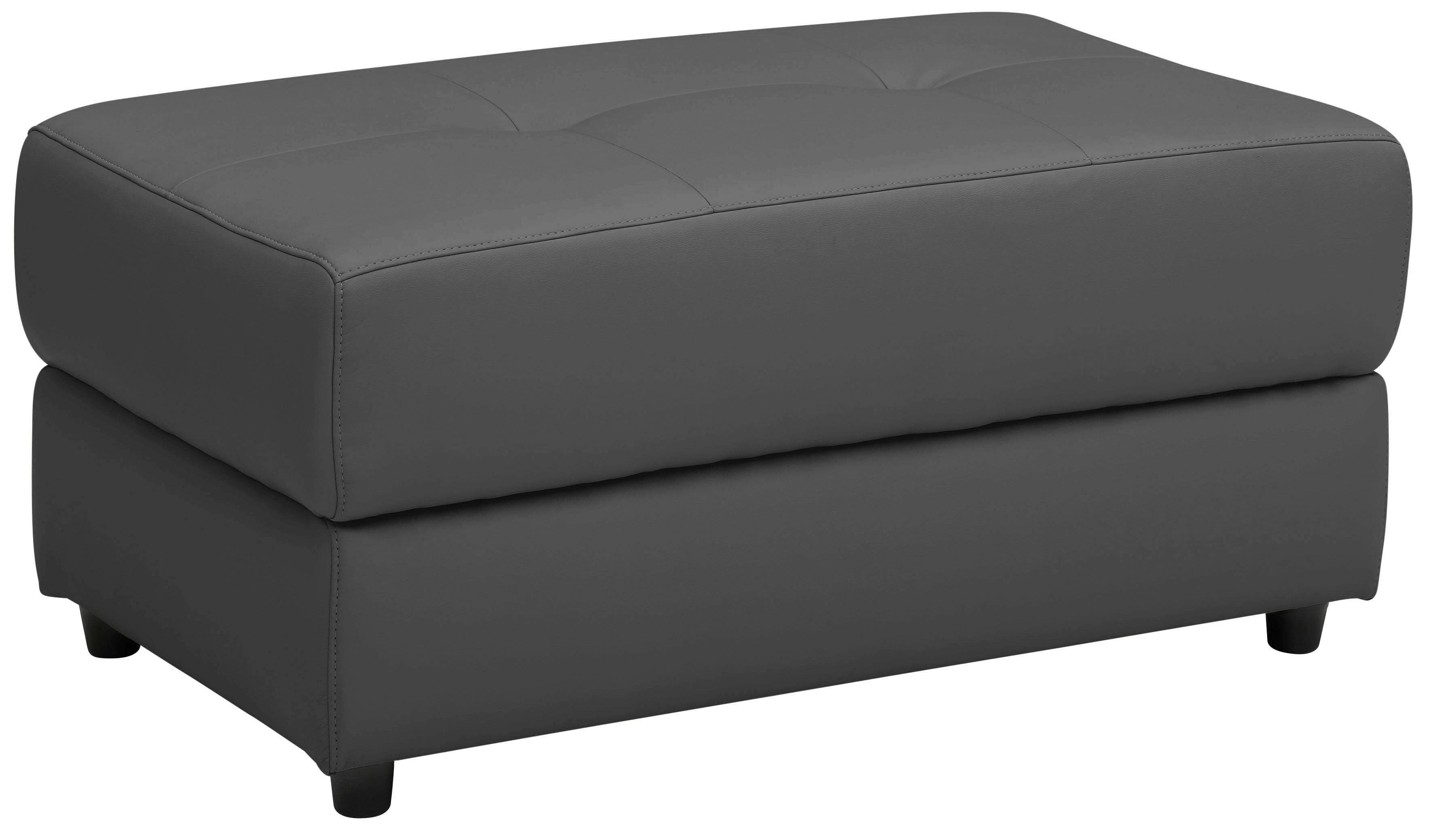 HOME AFFAIRE Polsterhocker Sentrano Schwarz Kunstleder